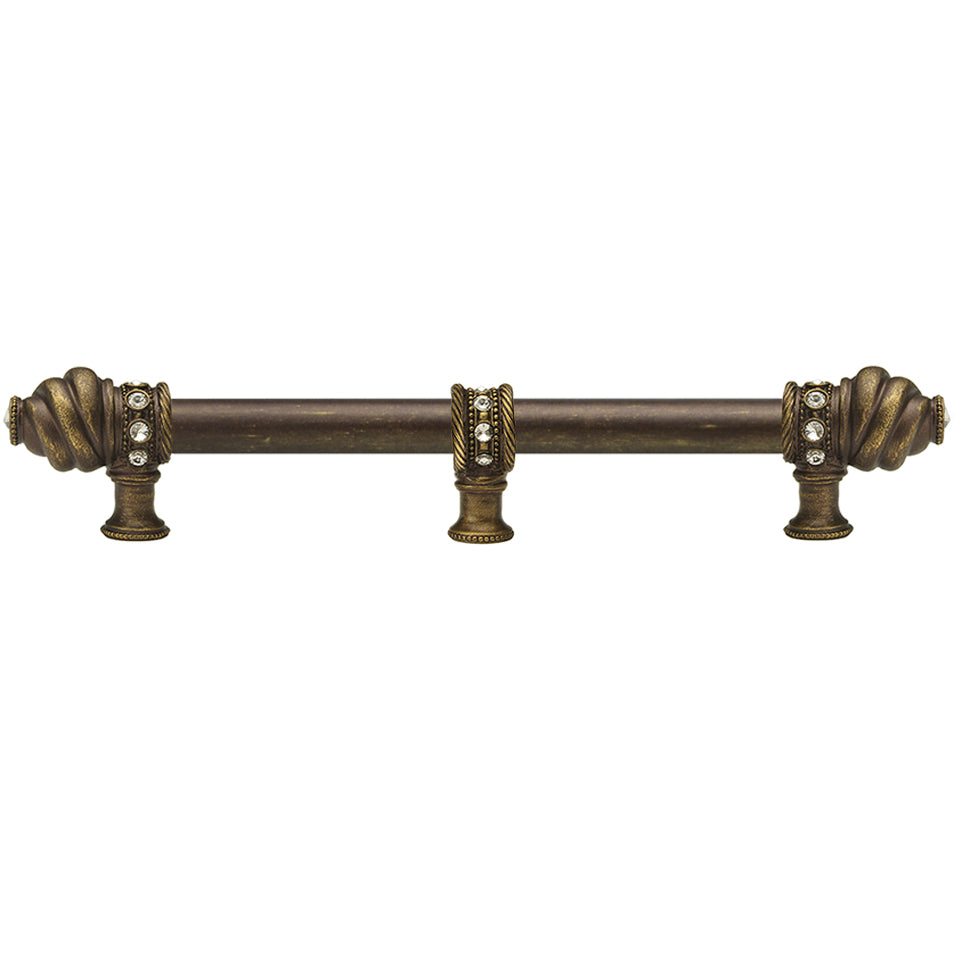 Carpe Diem Caché II Appliance/Long Pull - 5/8" Smooth Bar and Center Brace - Decorated with Swarovski Crystals by Carpe Diem