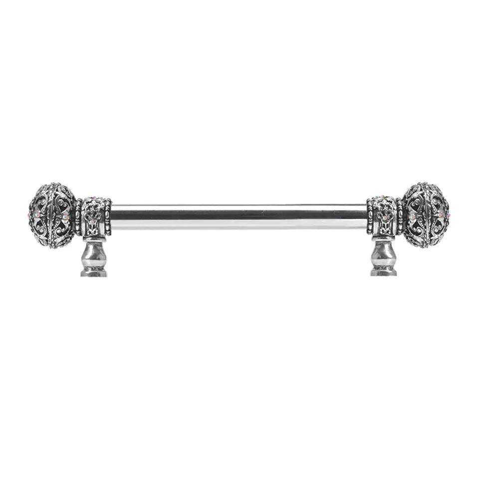 Carpe Diem Juliane Grace Large Finial Appliance/Long Pull - 5/8" Smooth Bar - Decorated with Swarovski Crystals by Carpe Diem