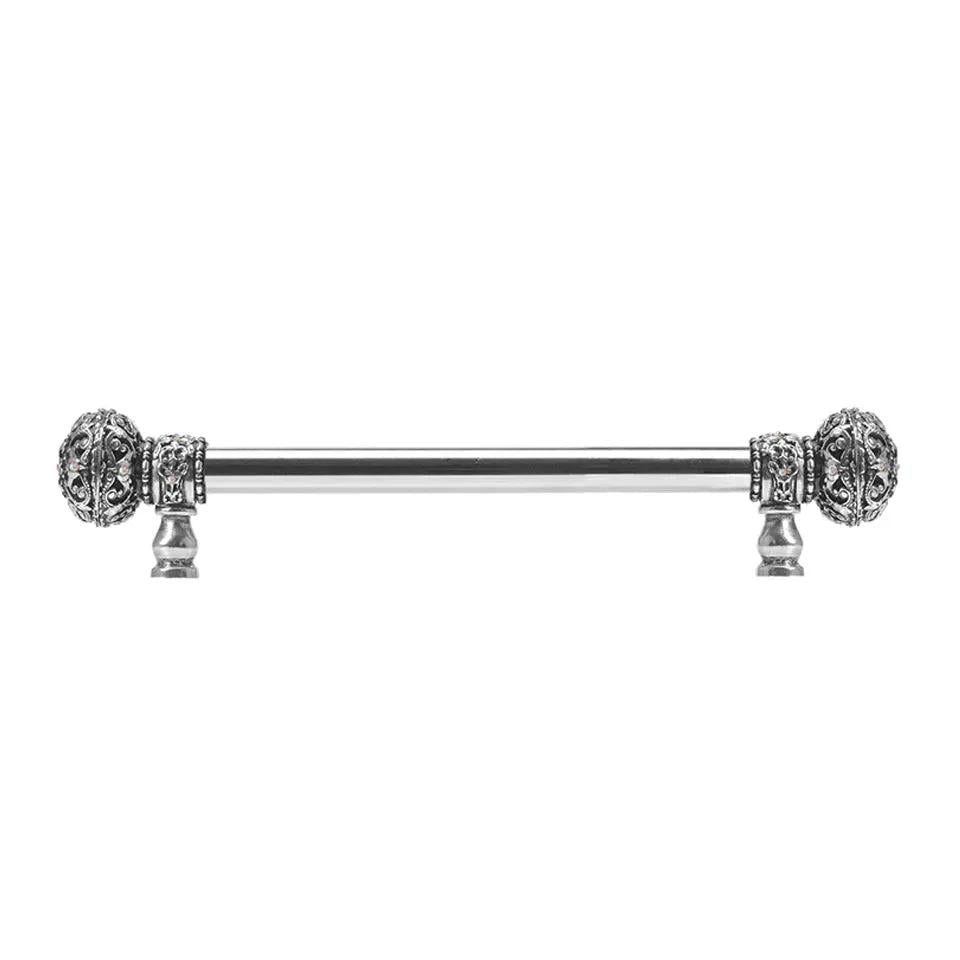 Carpe Diem Juliane Grace Large Finial Appliance/Long Pull - 5/8" Smooth Bar - Decorated with Swarovski Crystals by Carpe Diem