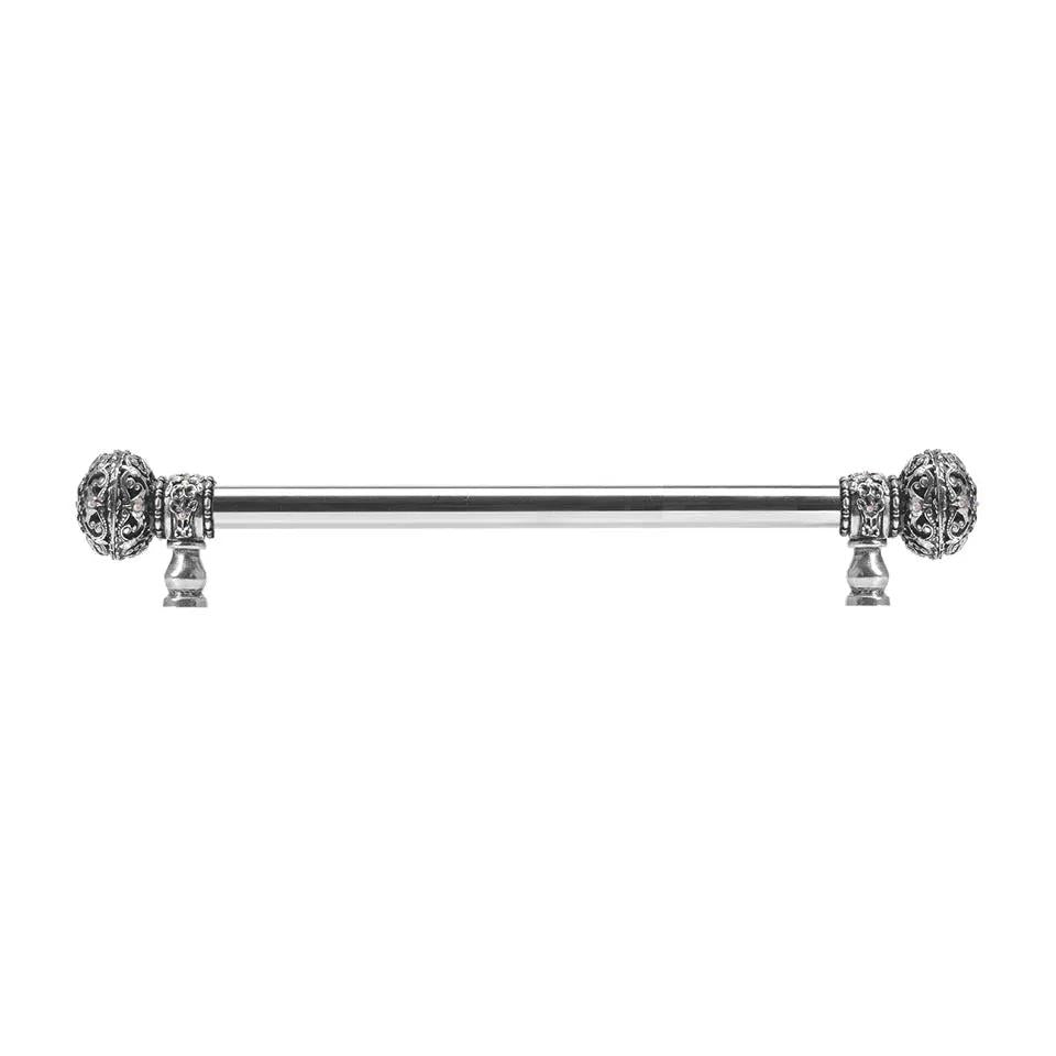 Carpe Diem Juliane Grace Large Finial Appliance/Long Pull - 5/8" Smooth Bar - Decorated with Swarovski Crystals by Carpe Diem