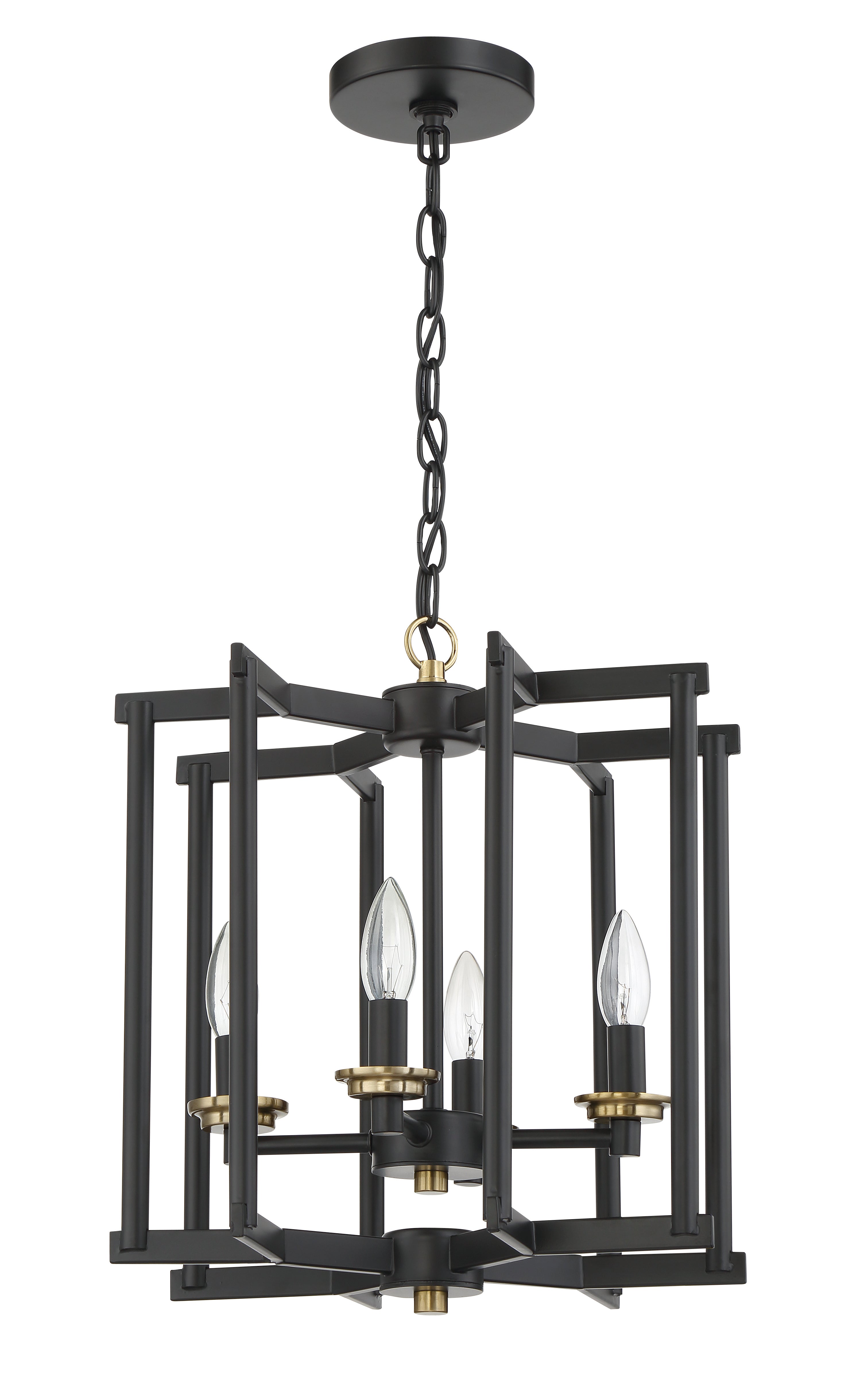 flat black/satin brass ceiling mount