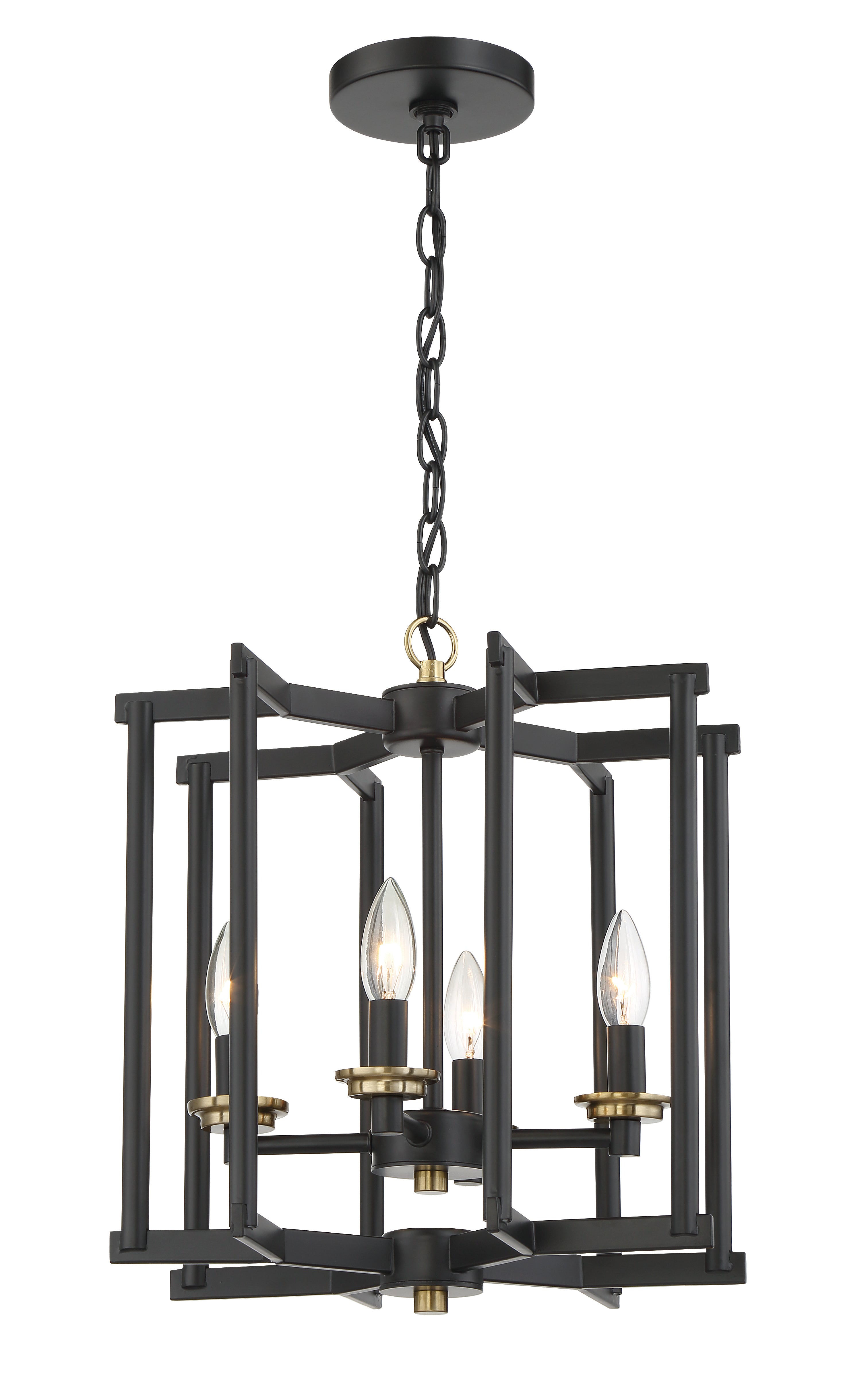 flat black/satin brass ceiling mount