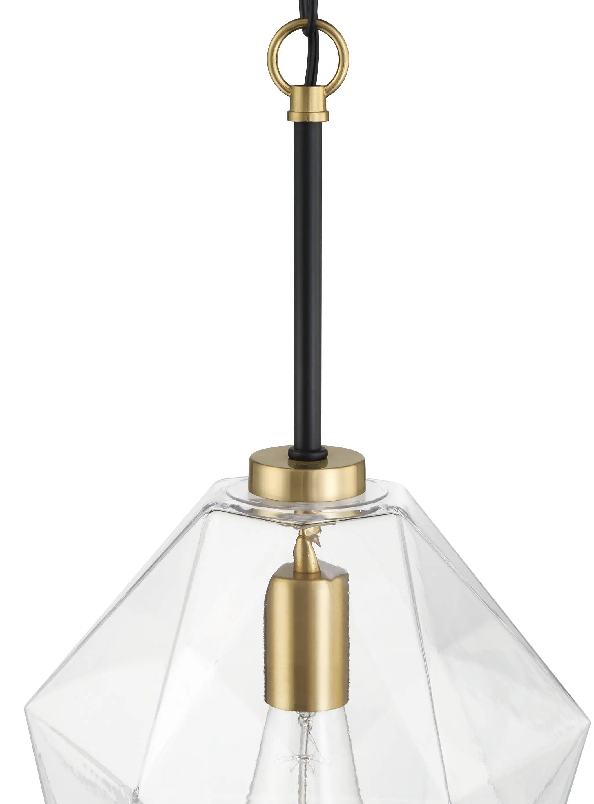 flat black/satin brass pendants