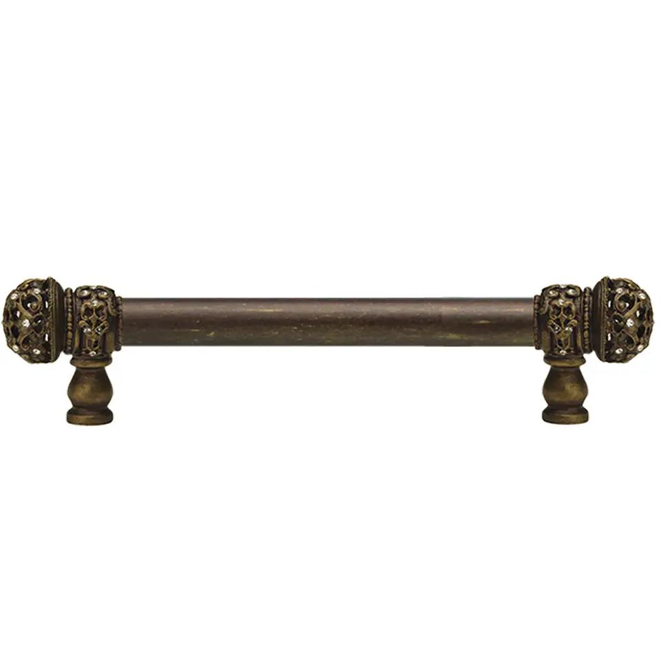 Carpe Diem Juliane Grace Medium Finial Appliance/Long Pull - 5/8" Smooth Bar - Decorated with Swarovski Crystals by Carpe Diem