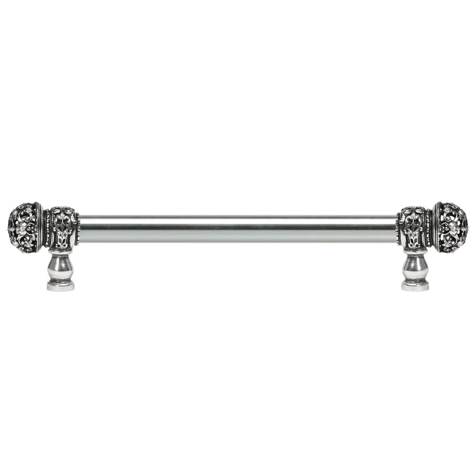 Carpe Diem Juliane Grace Medium Finial Appliance/Long Pull - 5/8" Smooth Bar - Decorated with Swarovski Crystals by Carpe Diem