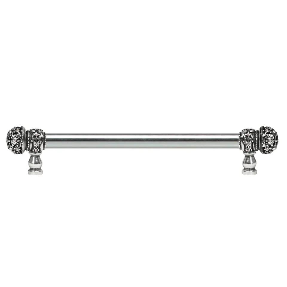 Carpe Diem Juliane Grace Medium Finial Appliance/Long Pull - 5/8" Smooth Bar - Decorated with Swarovski Crystals by Carpe Diem