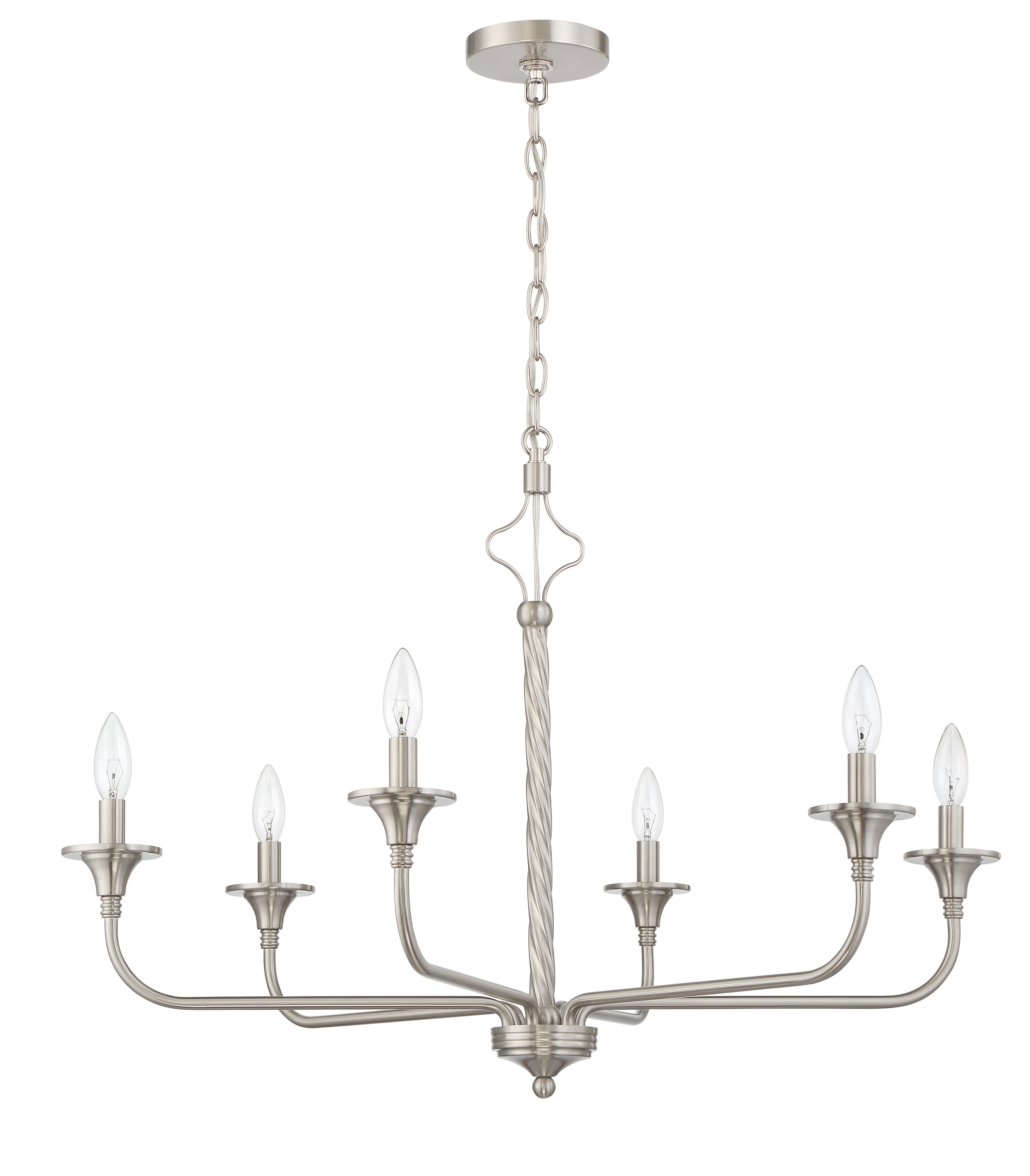 brushed polished nickel chandeliers