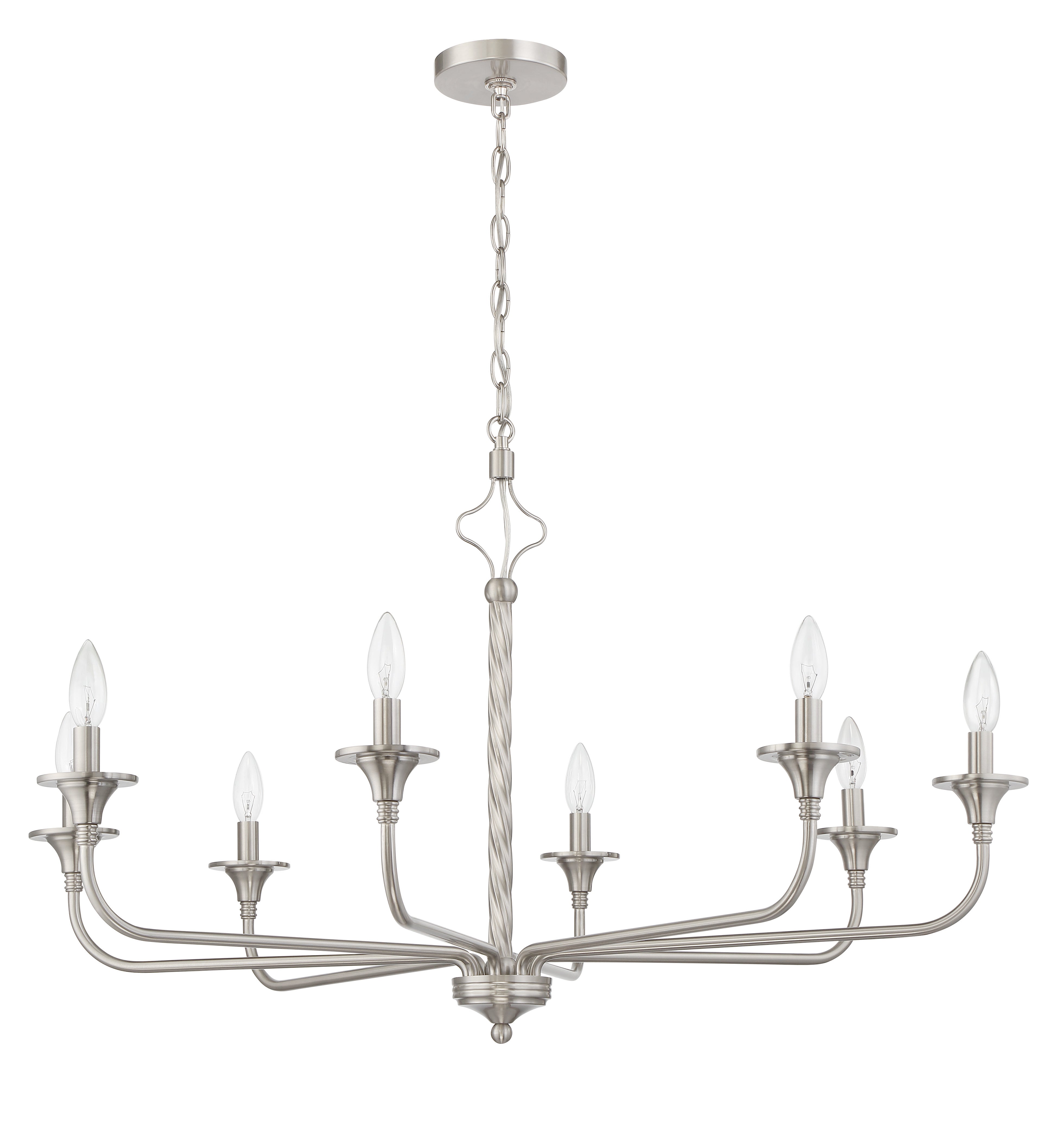 brushed polished nickel chandeliers