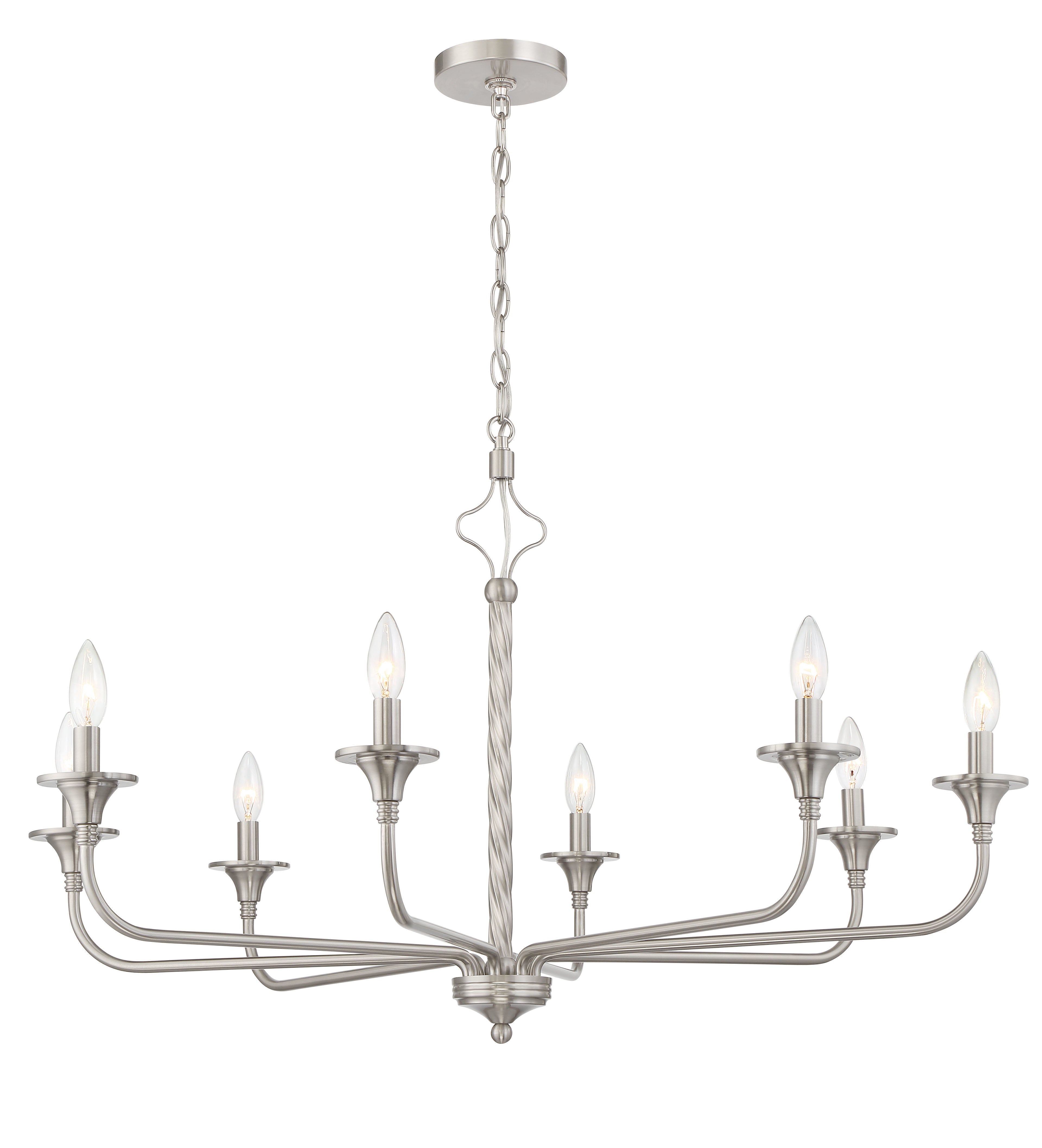 brushed polished nickel chandeliers