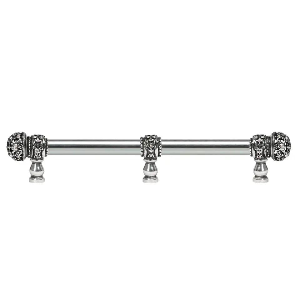 Carpe Diem Juliane Grace Medium Finial Appliance/Long Pull - 5/8" Smooth Bar and Center Brace - Decorated with Swarovski Crystals by Carpe Diem