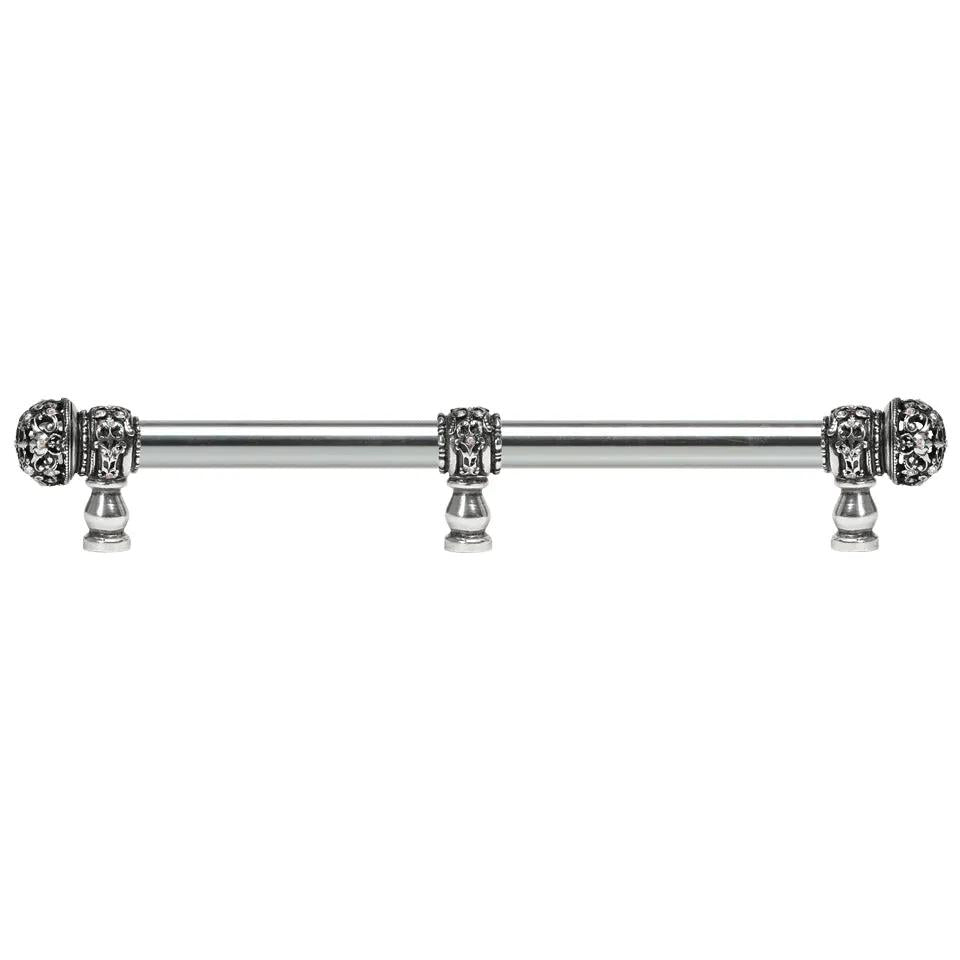 Carpe Diem Juliane Grace Medium Finial Appliance/Long Pull - 5/8" Smooth Bar and Center Brace - Decorated with Swarovski Crystals by Carpe Diem