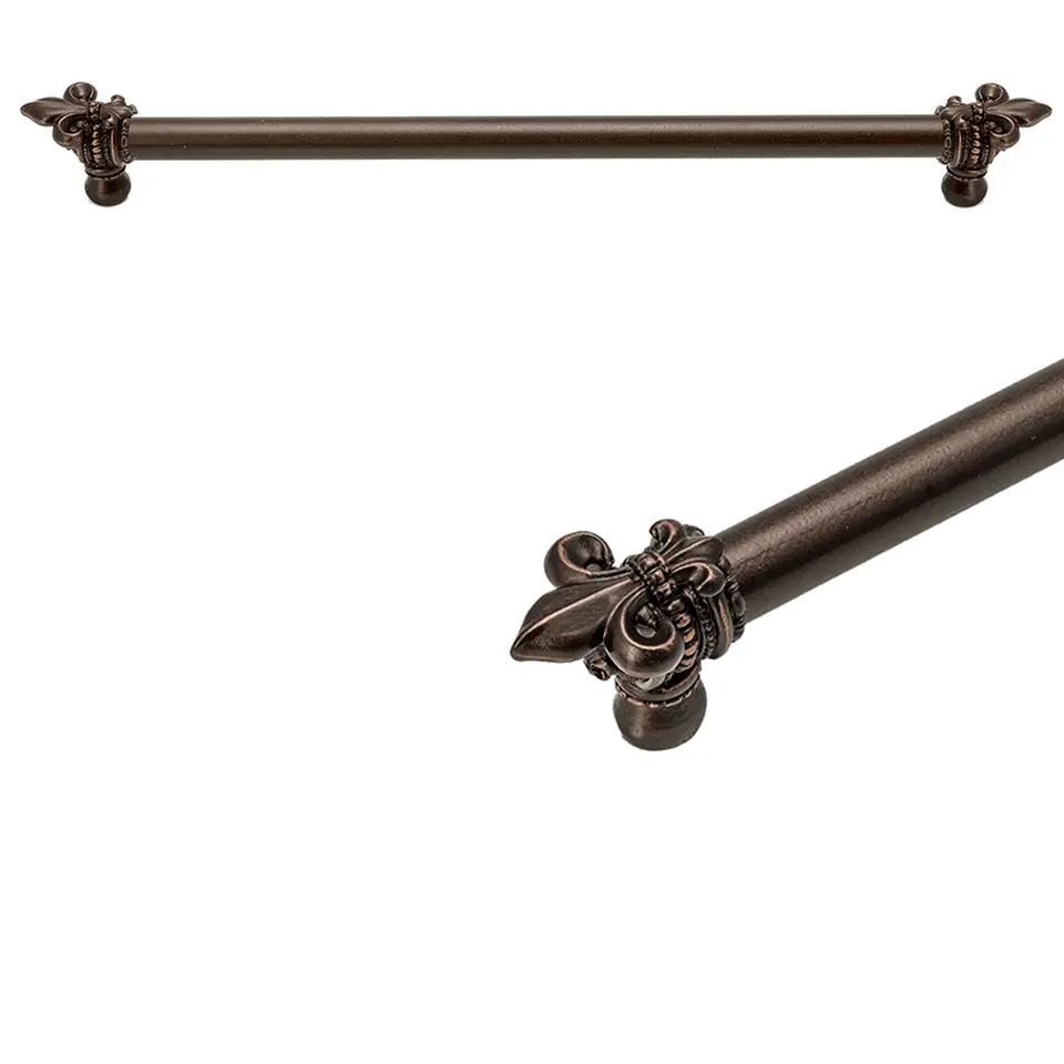 Carpe Diem Charlemagne Large Fleur De Lys Appliance/Long Pull - 5/8" Smooth Bar by Carpe Diem