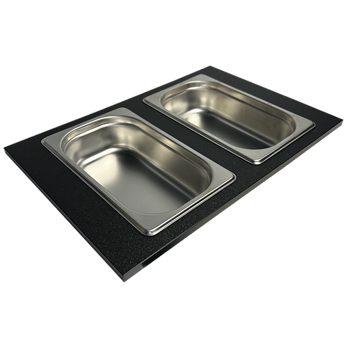 black condiment tray