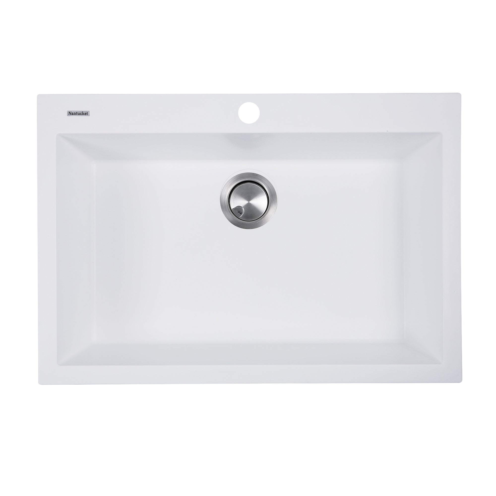 Nantuket Sinks 27 inch Single Bowl Dualmount Granite Composite Kitchen Sink