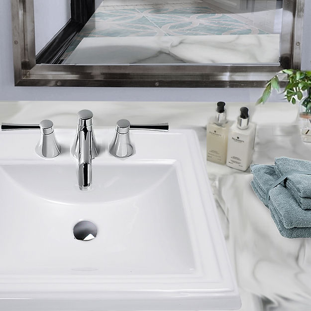 white bathroom sink