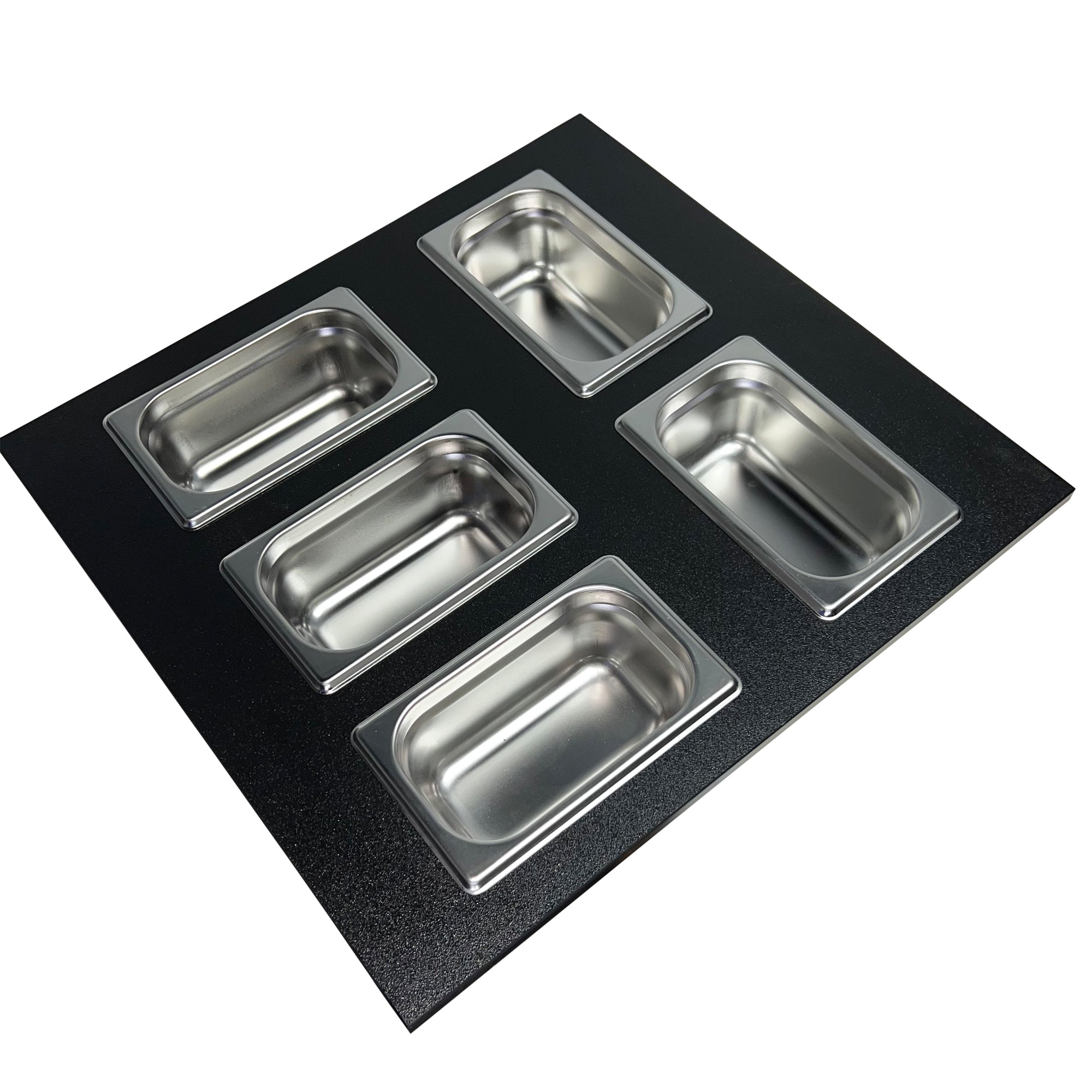 black condiment tray