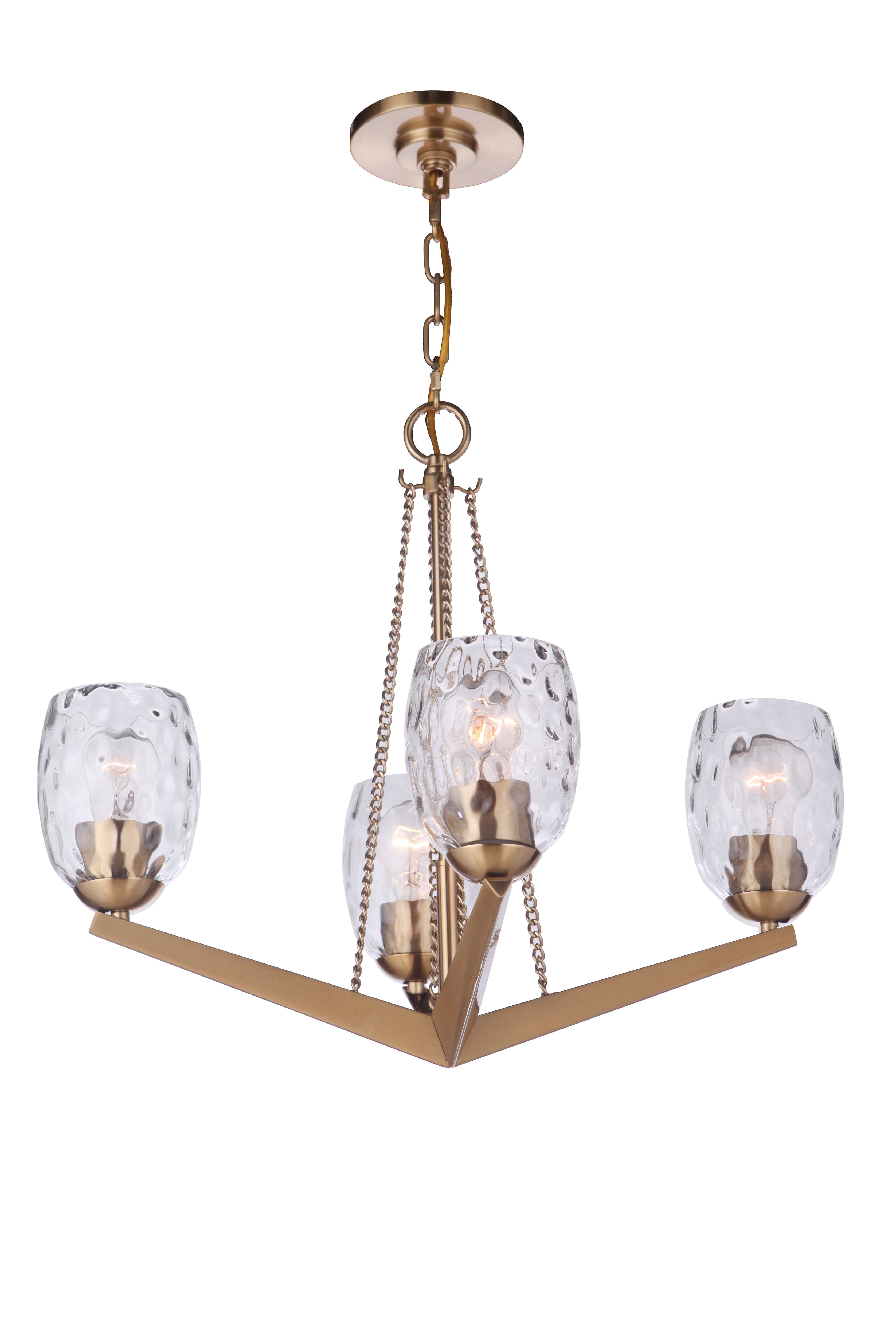 satin brass chandeliers