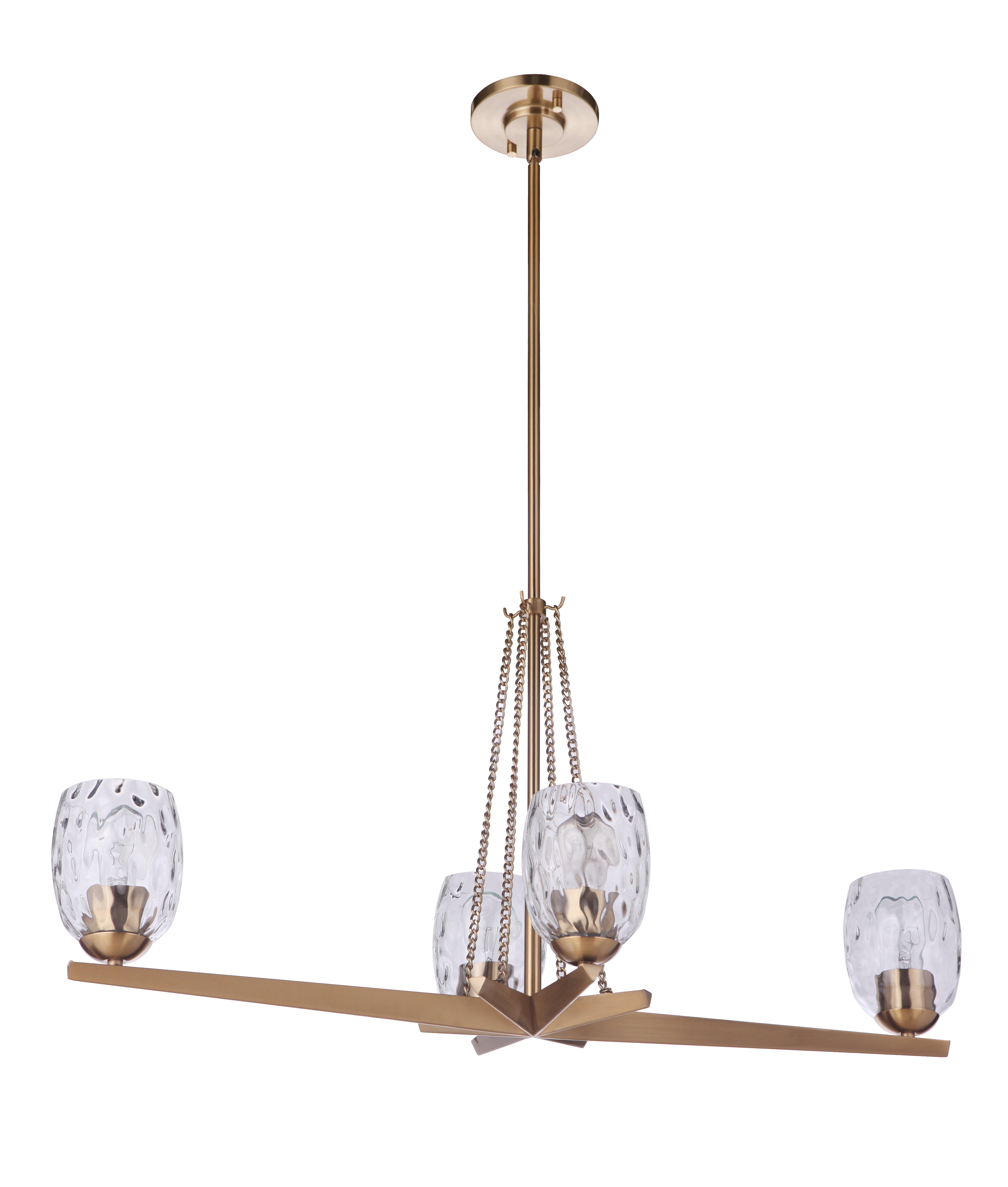 satin brass chandeliers