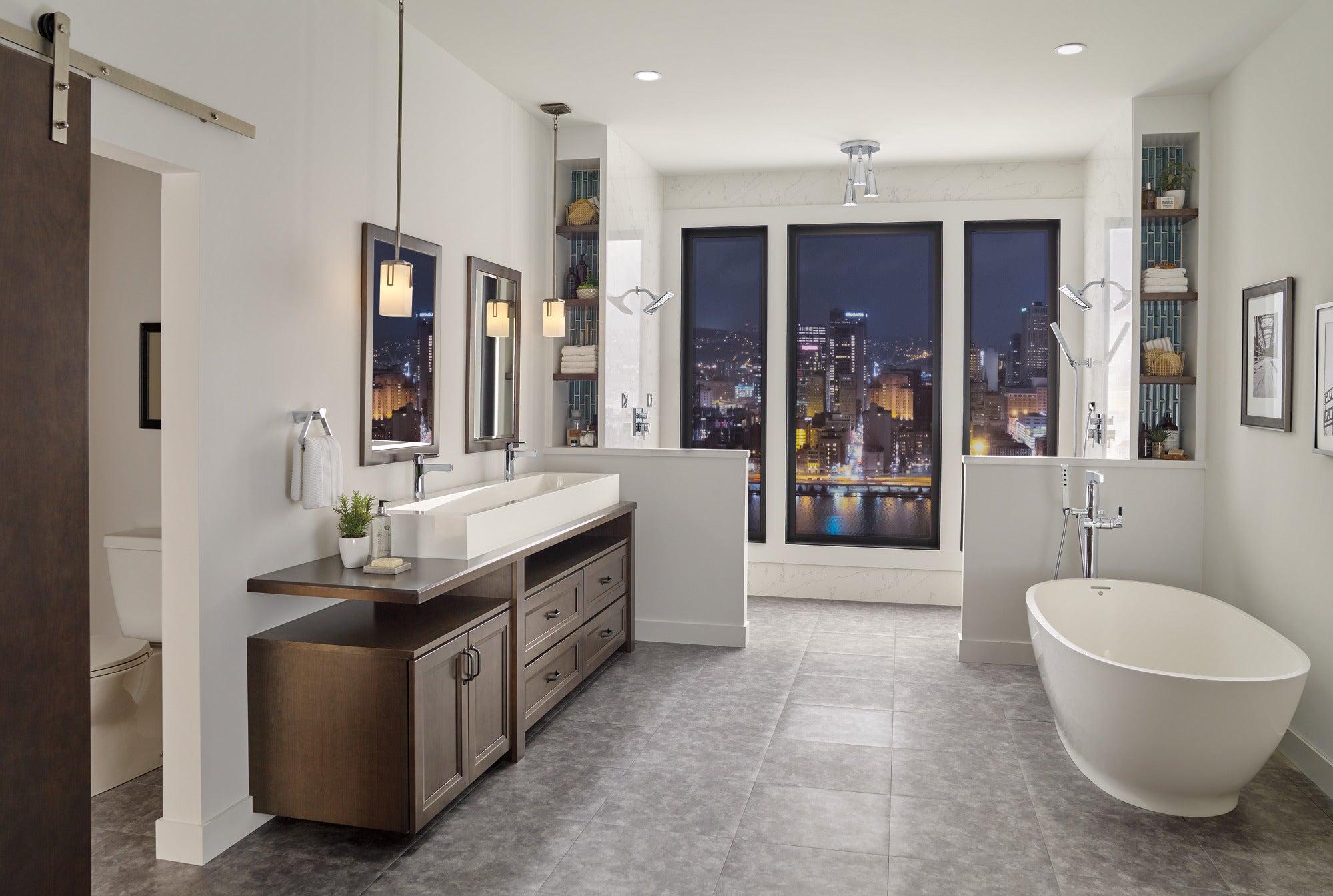 chrome bathroom faucet