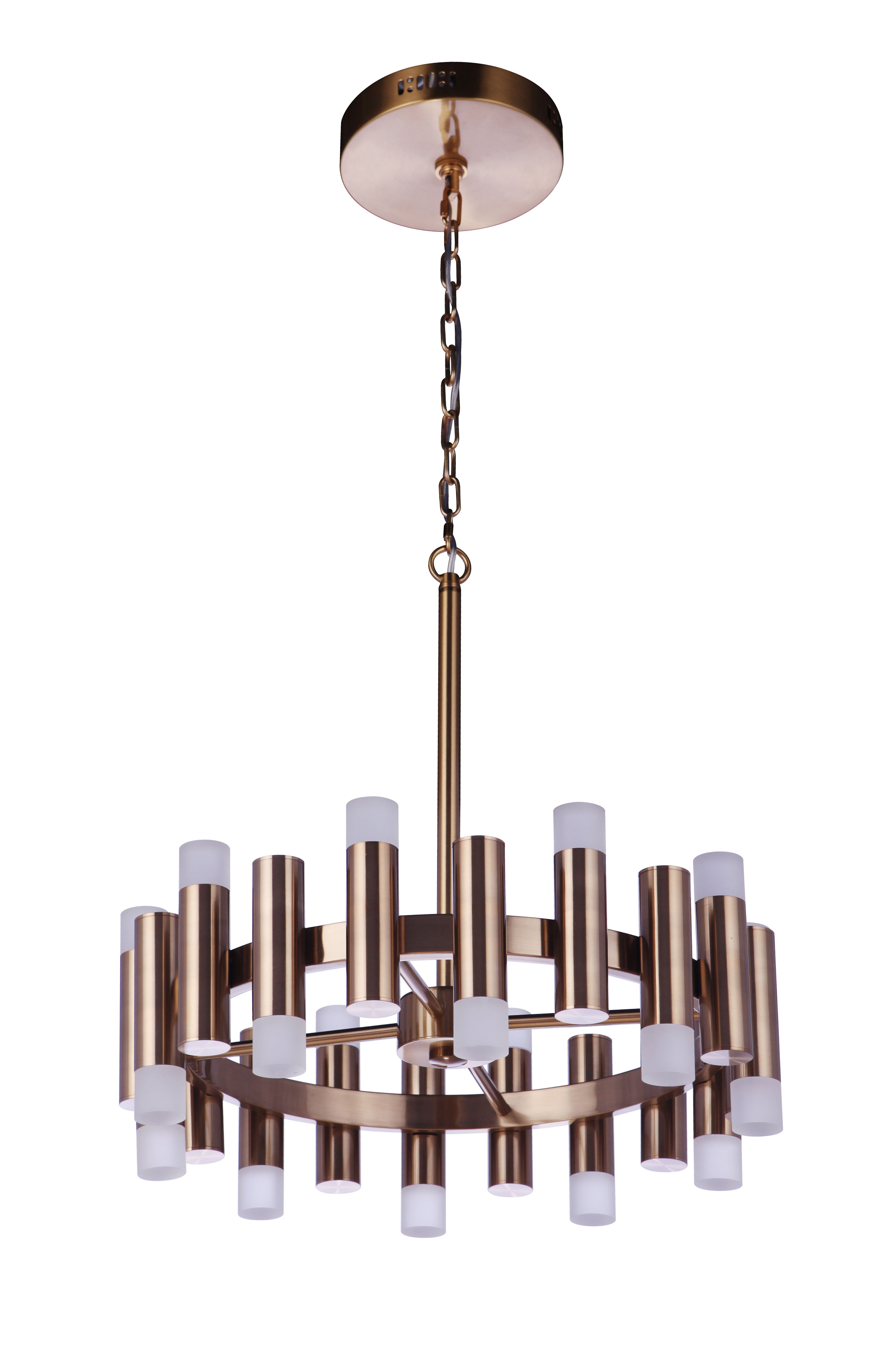 satin brass chandeliers