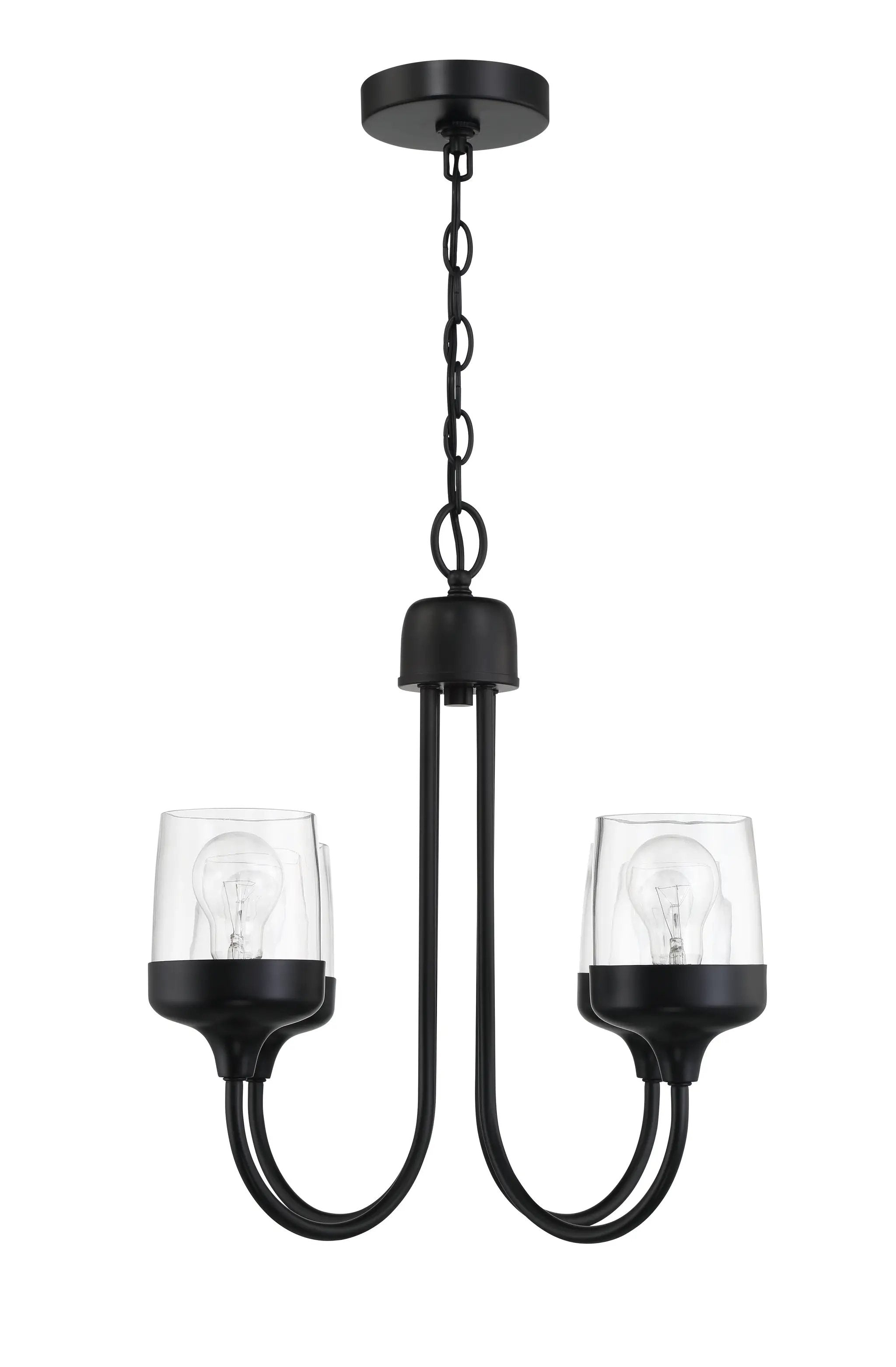flat black chandeliers