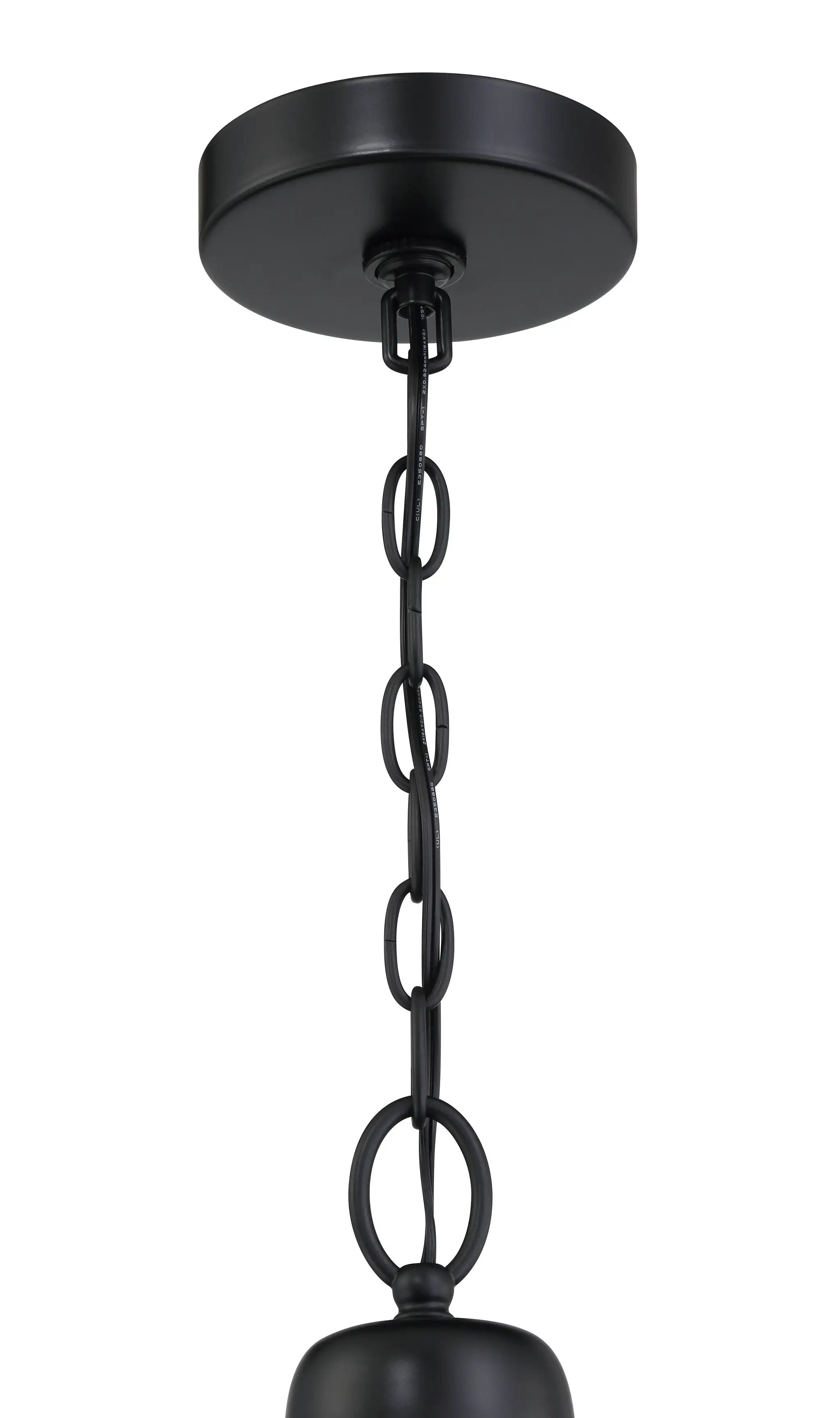 flat black chandeliers