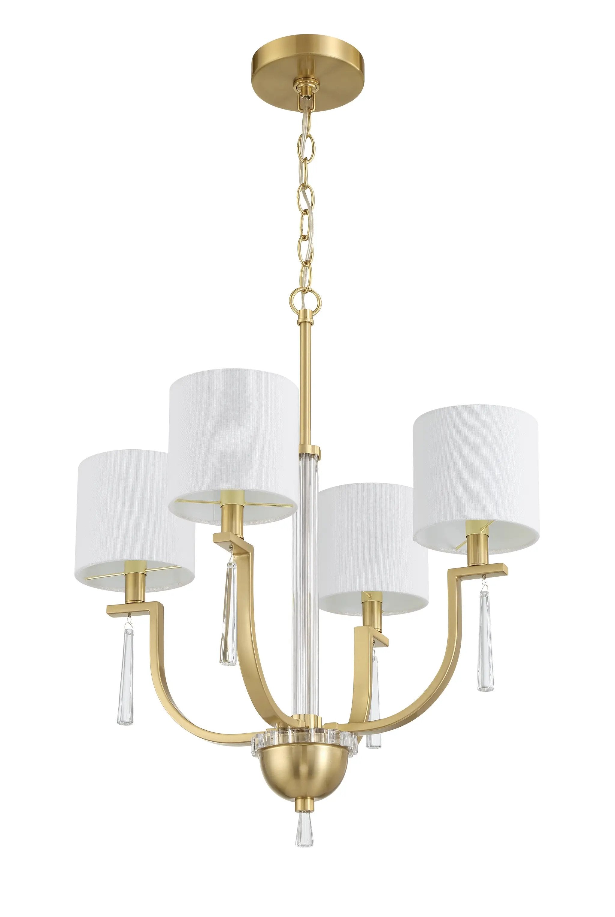 satin brass chandeliers