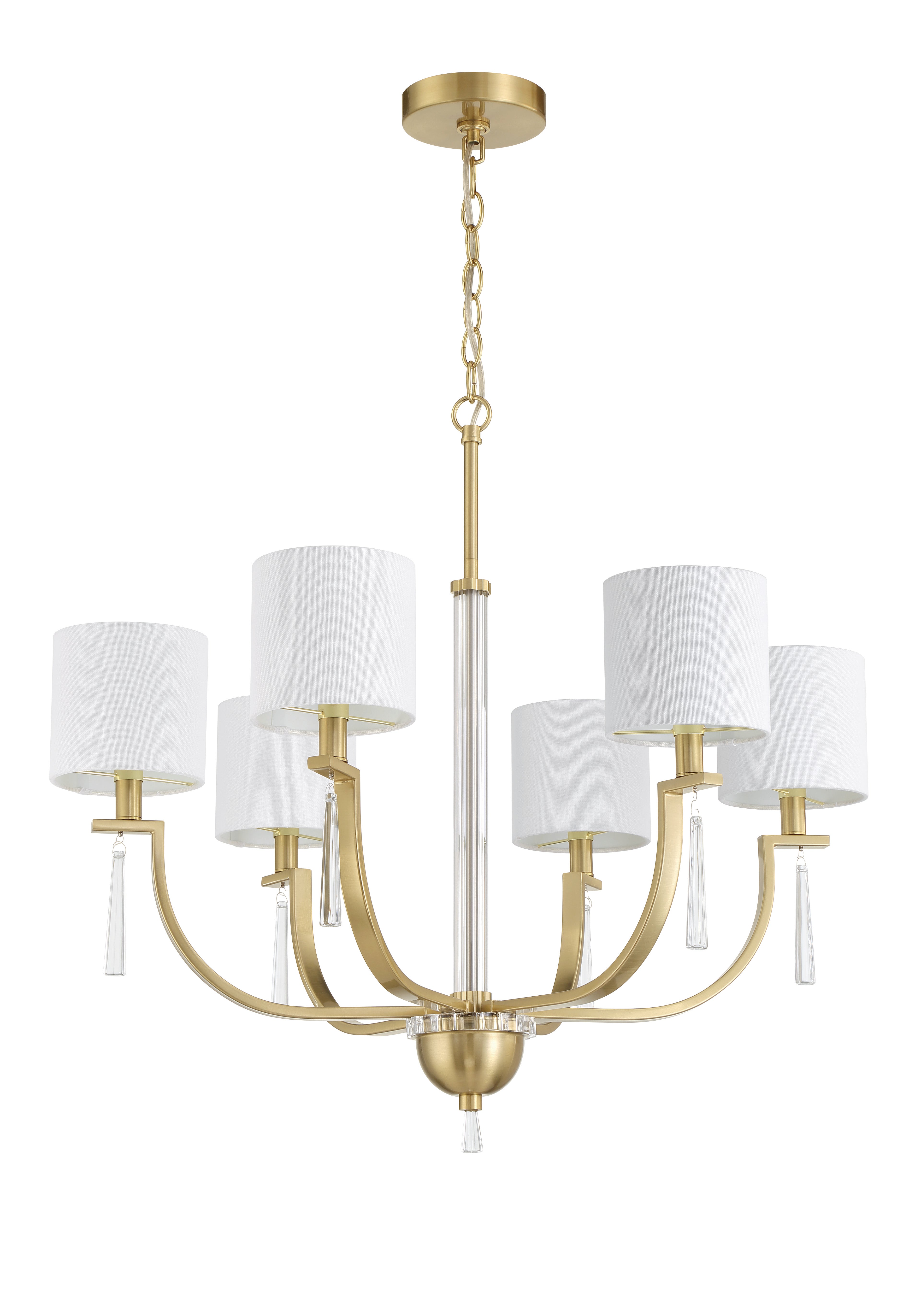 satin brass chandeliers