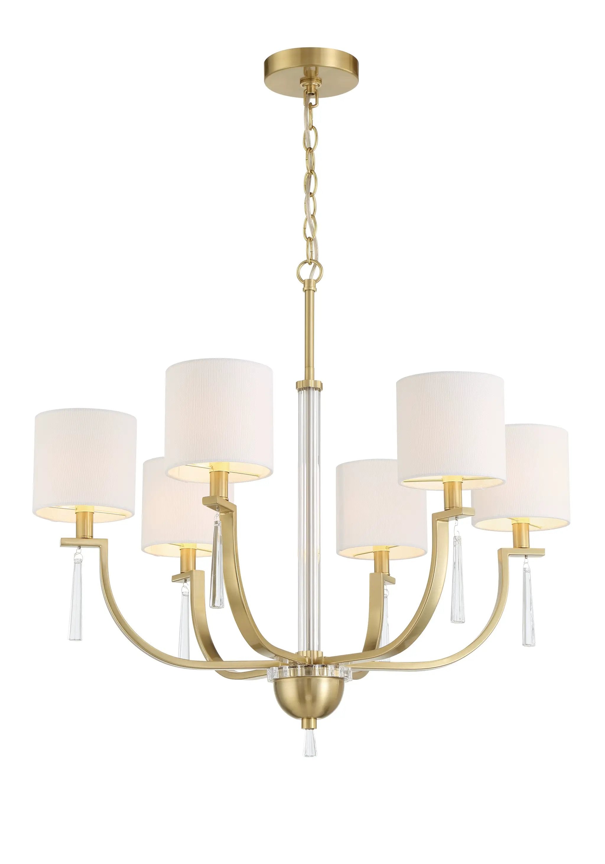 satin brass chandeliers