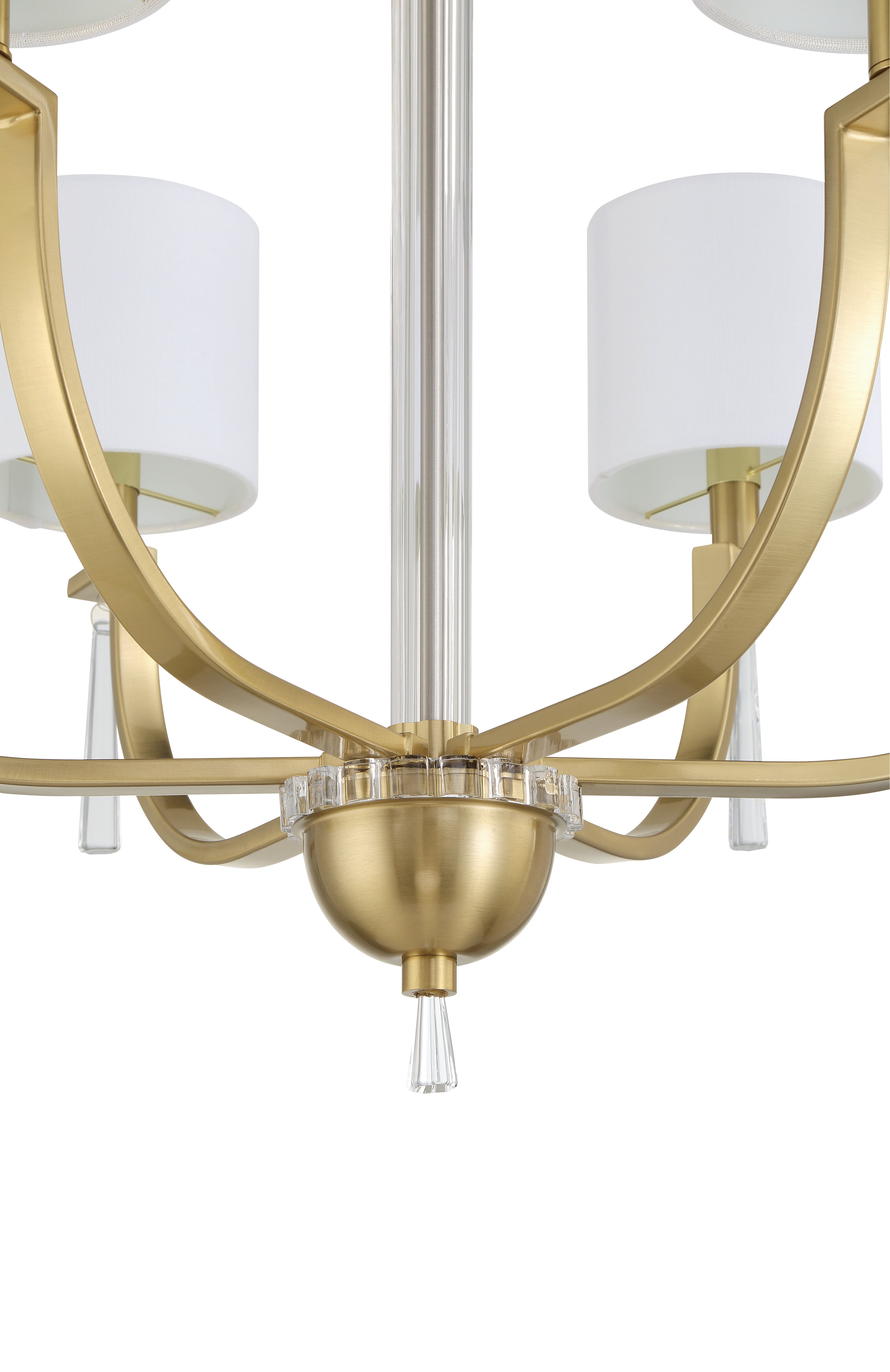 satin brass chandeliers