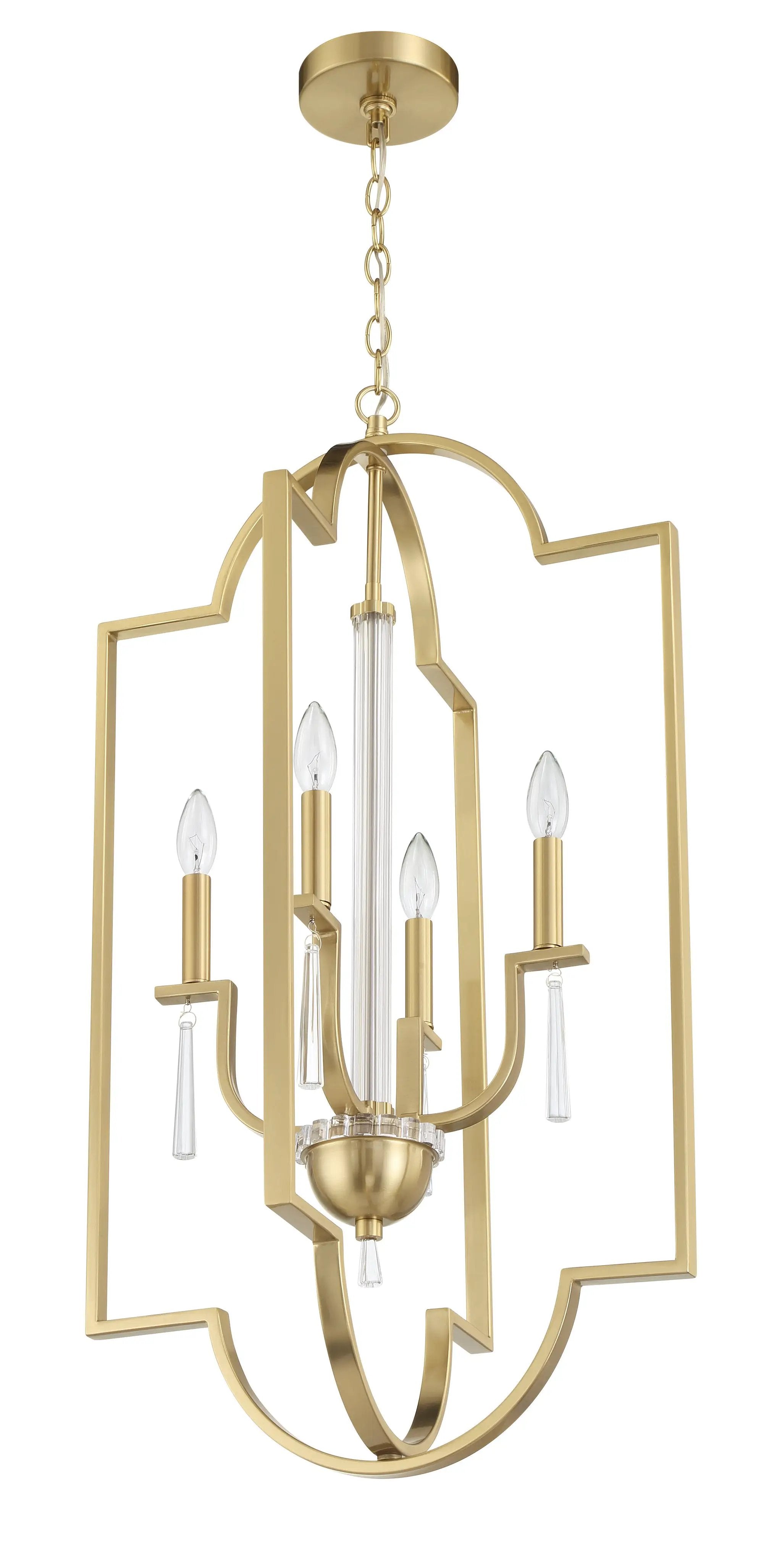 satin brass ceiling mount