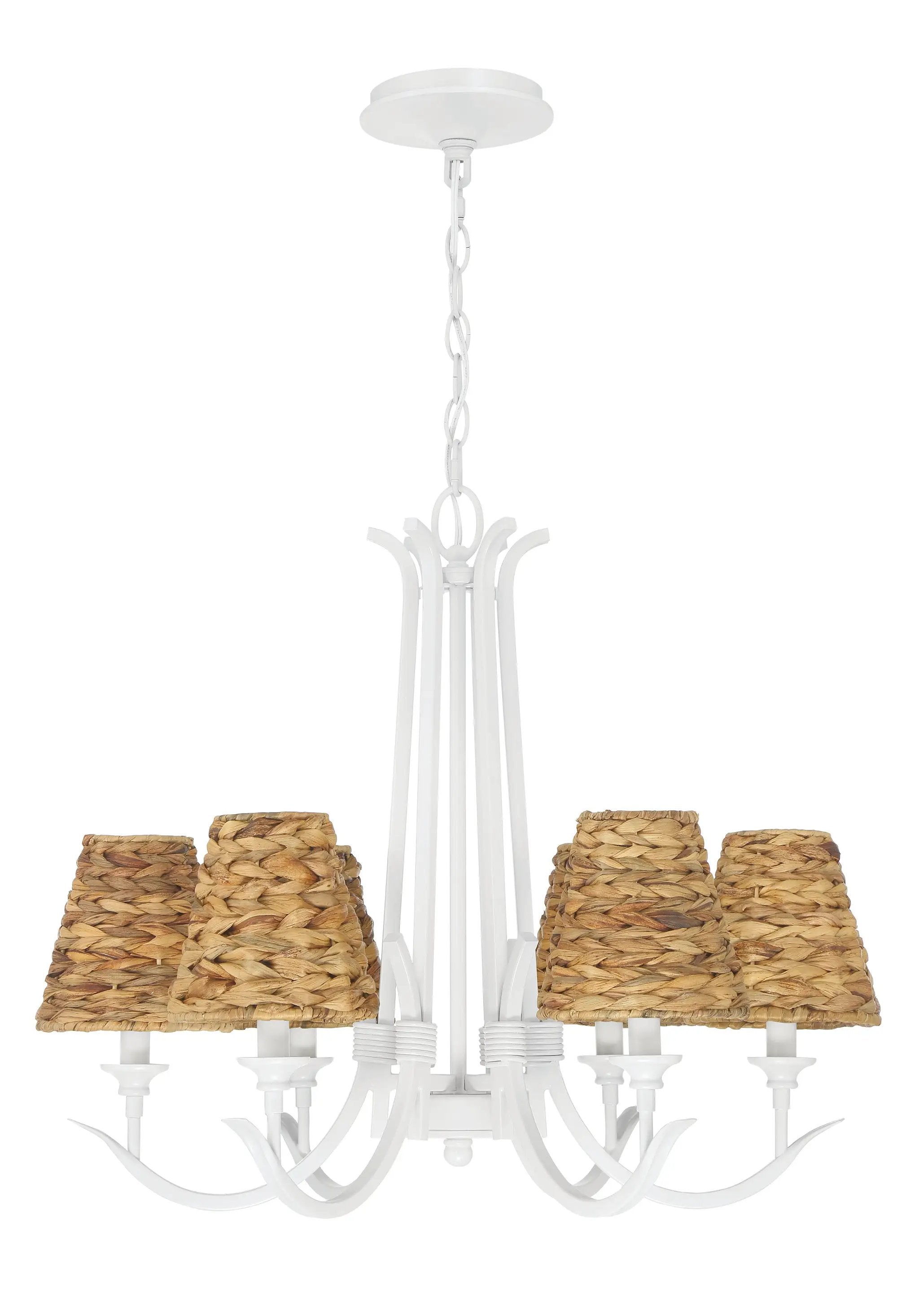 matte white chandeliers