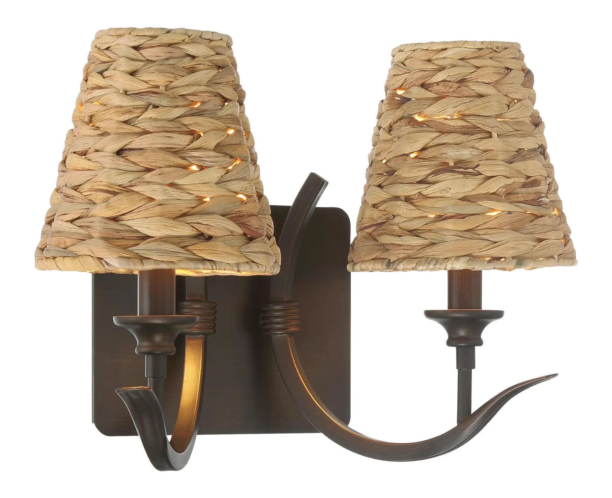 aged bronze brushed wall sconces