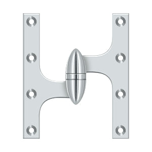 polished chrome hinge