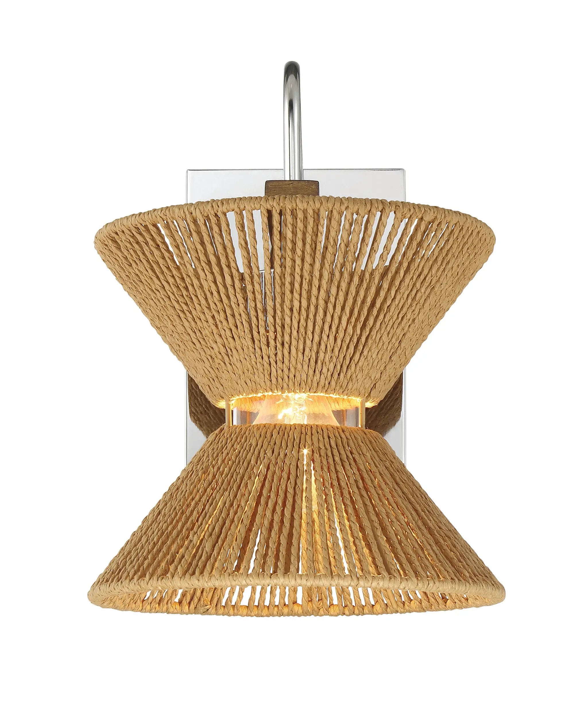 chrome/walnut wall sconces