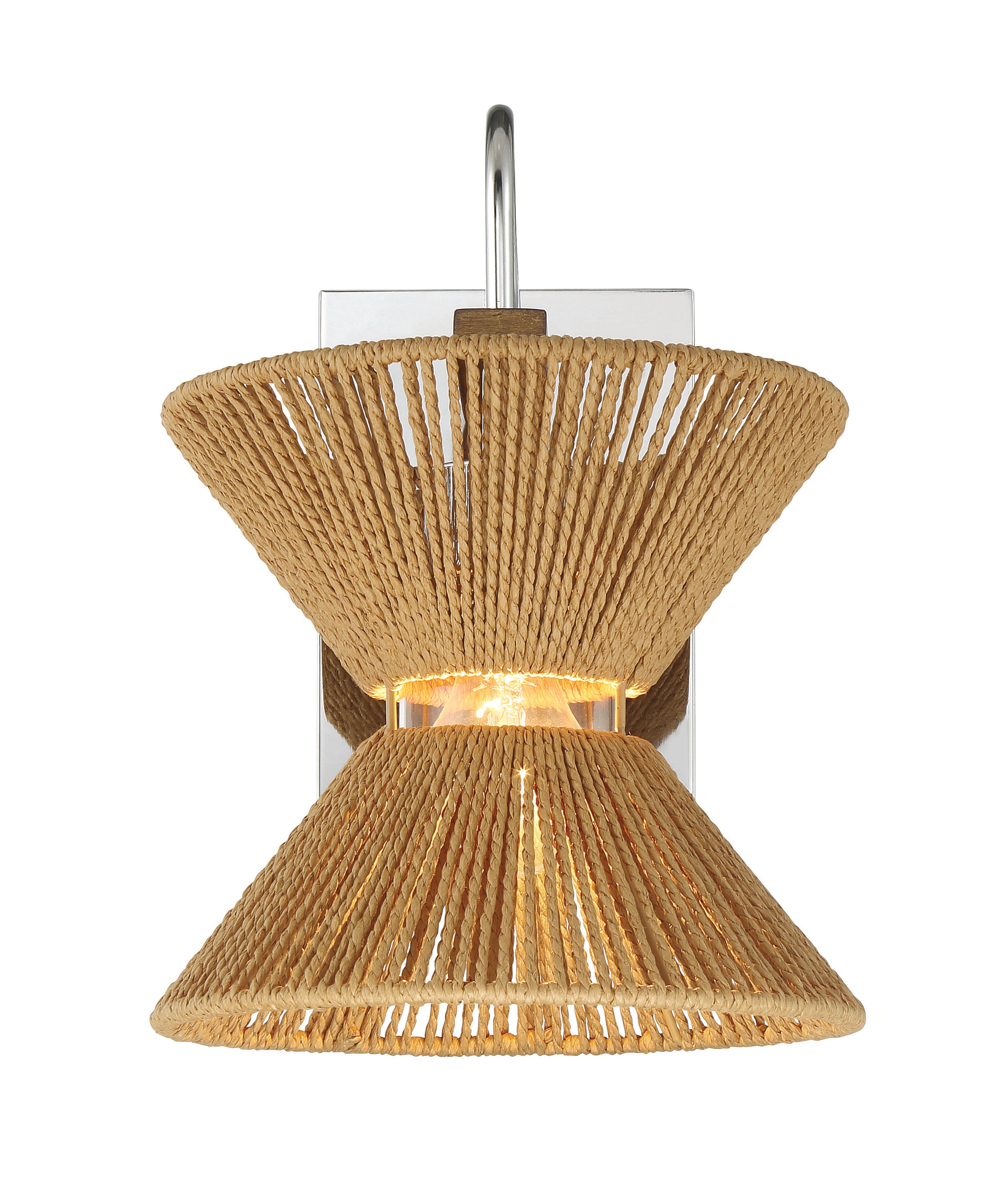 chrome/walnut wall sconces