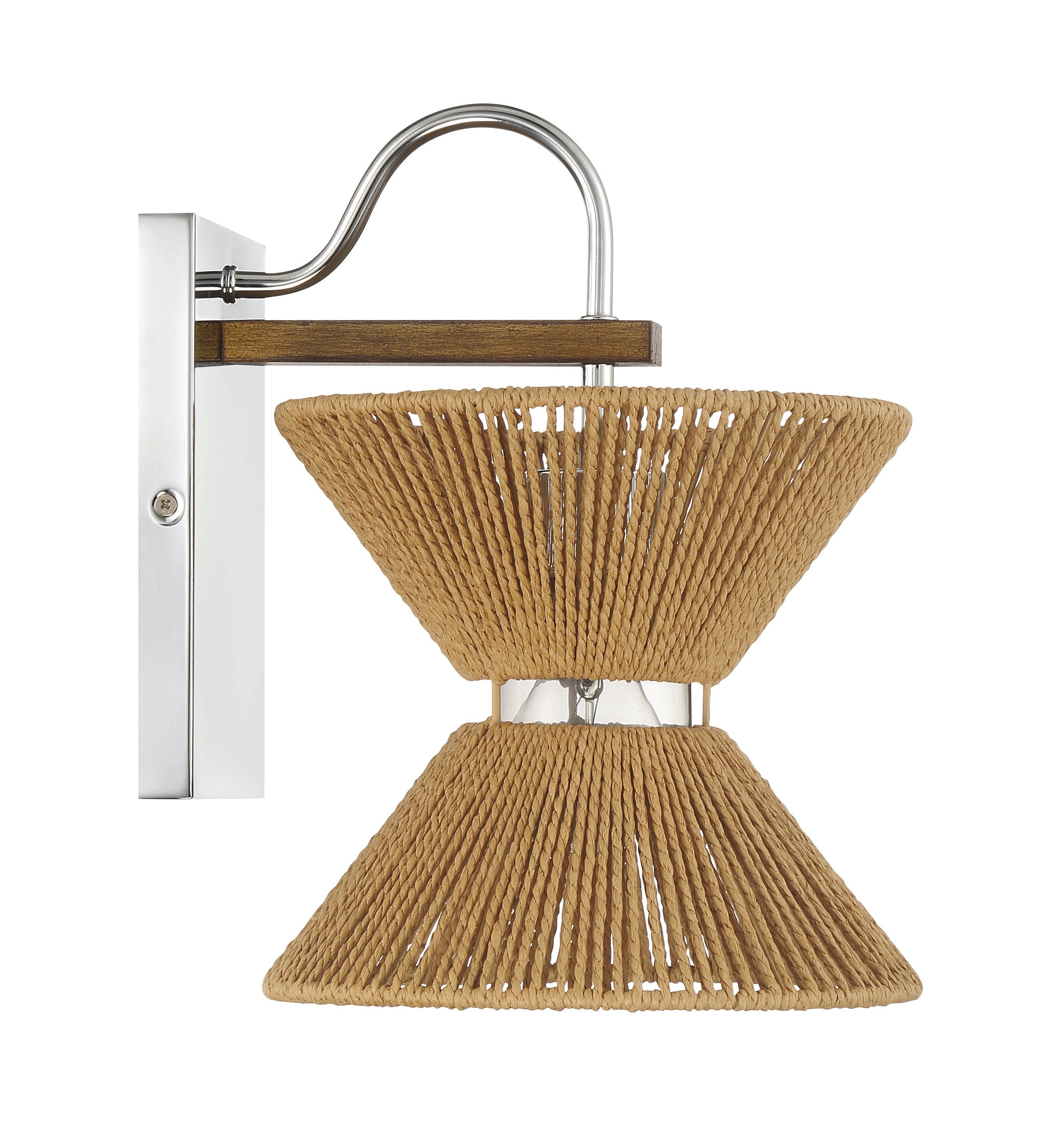 chrome/walnut wall sconces