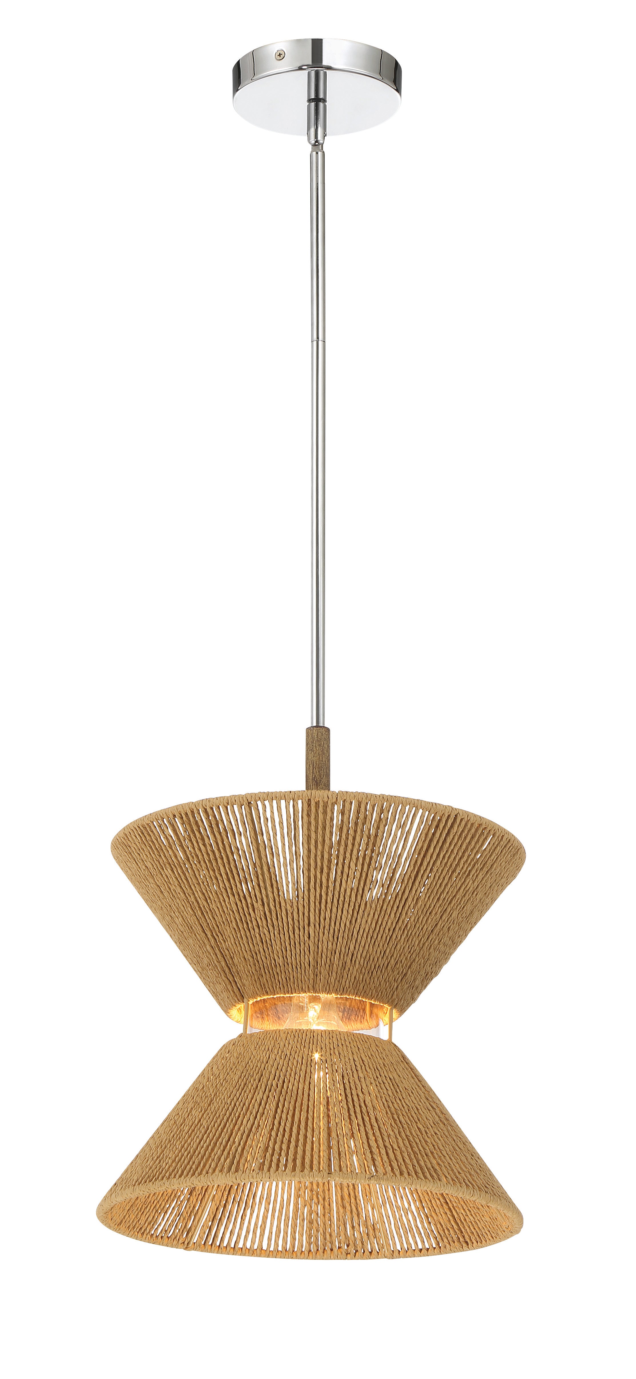 chrome/walnut pendants