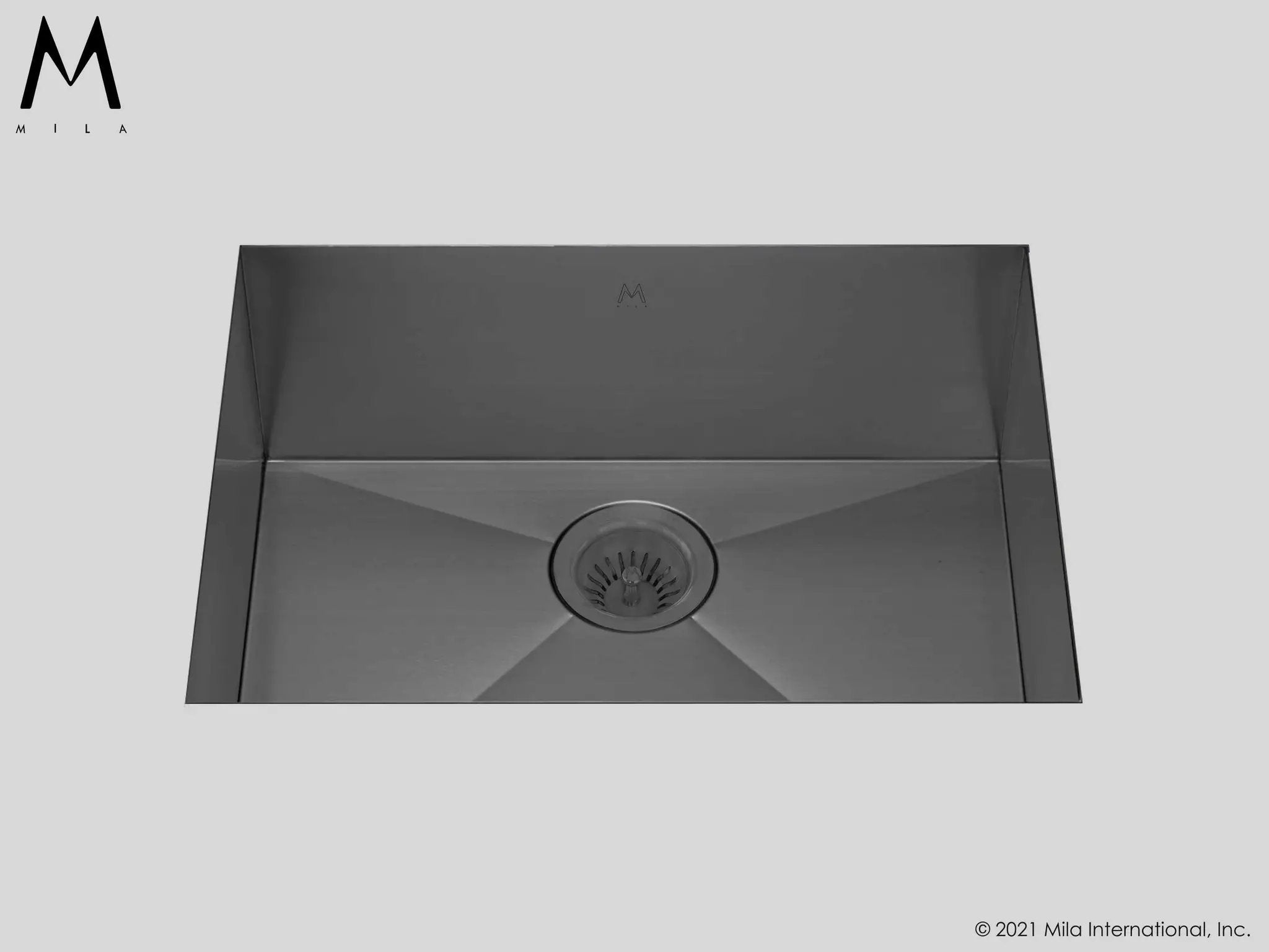 MILA FLATIRON Single Bowl Under Mount 22 x 18.5 Kitchen Sink by Mila International