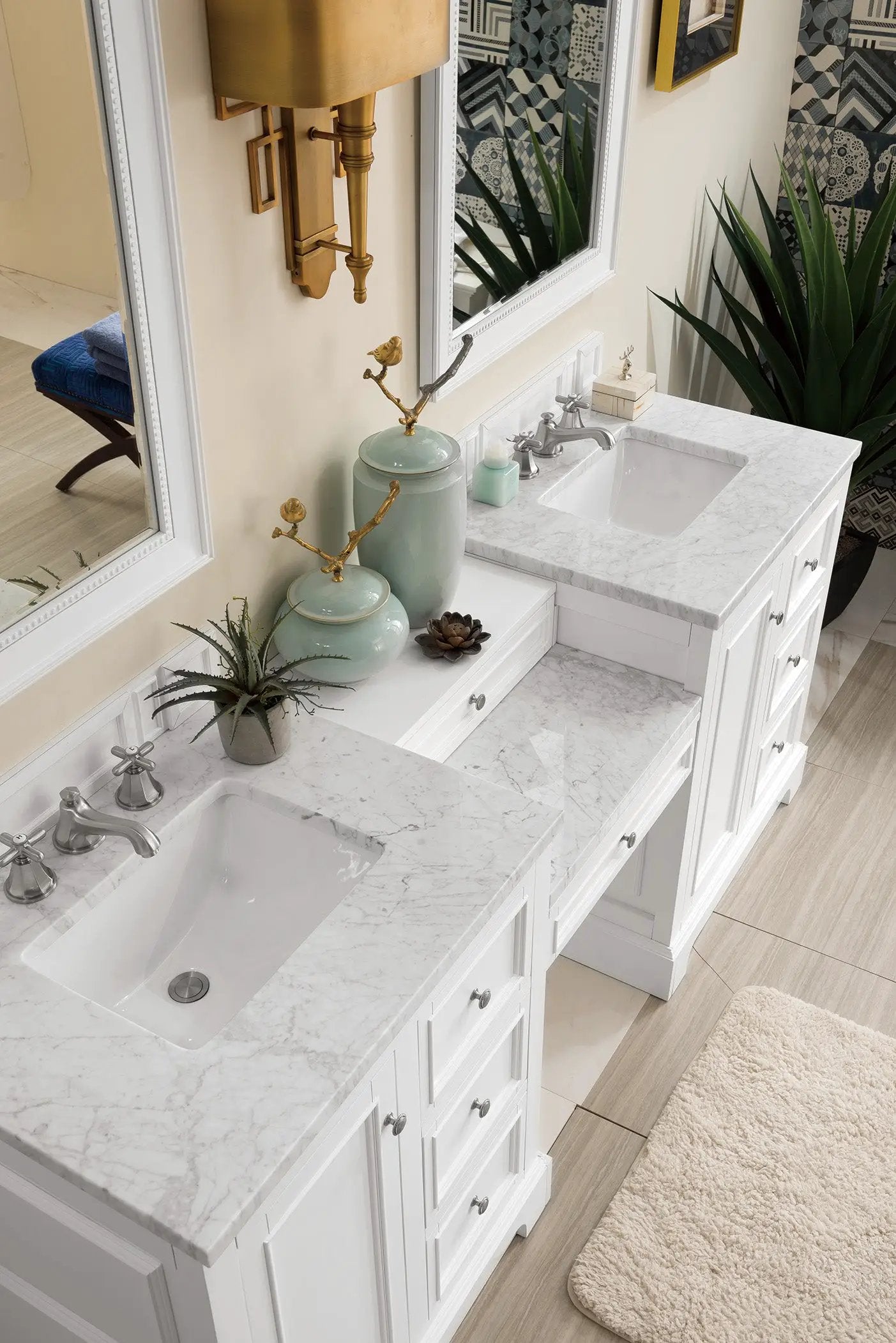 bright white vanity