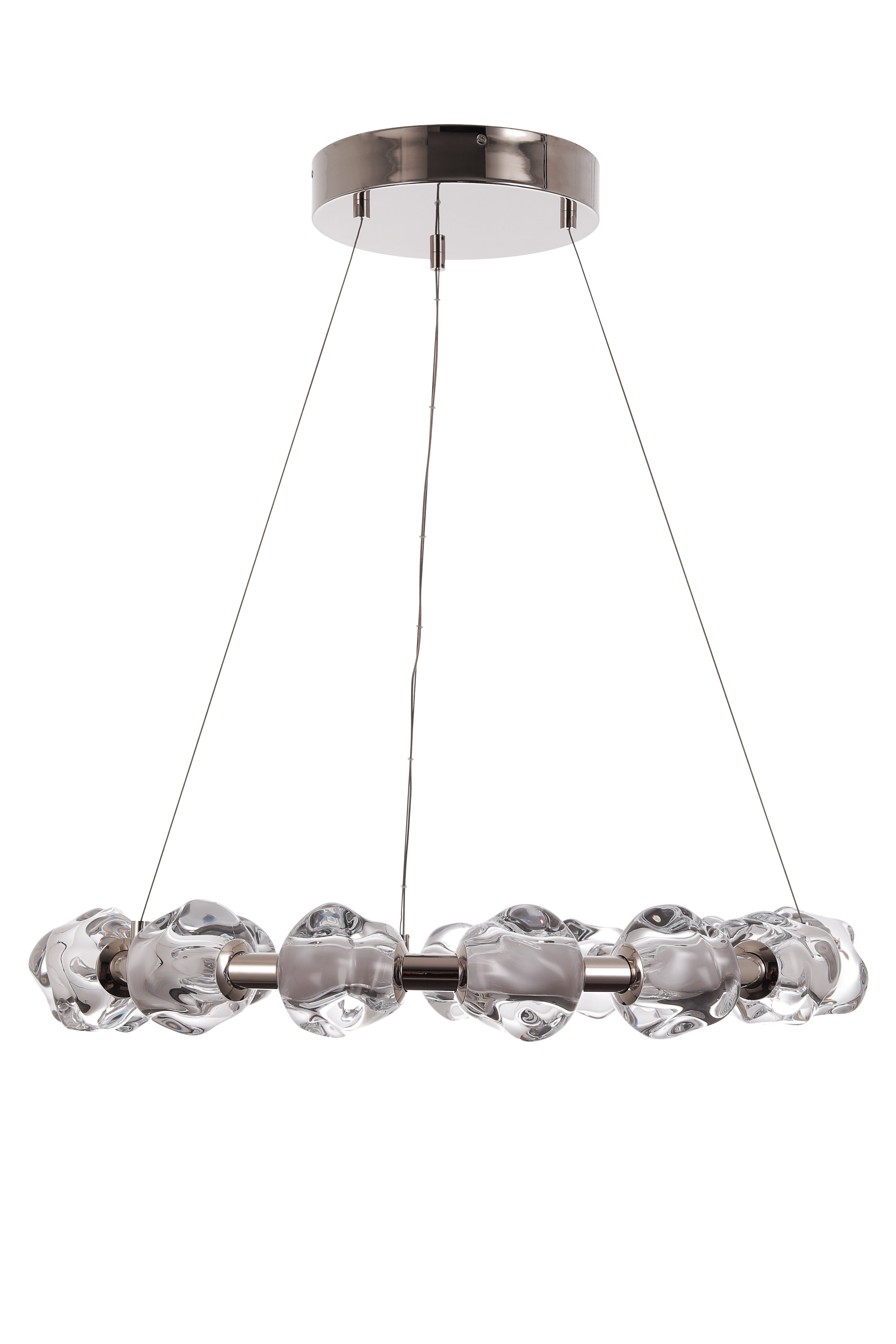 polished nickel chandeliers