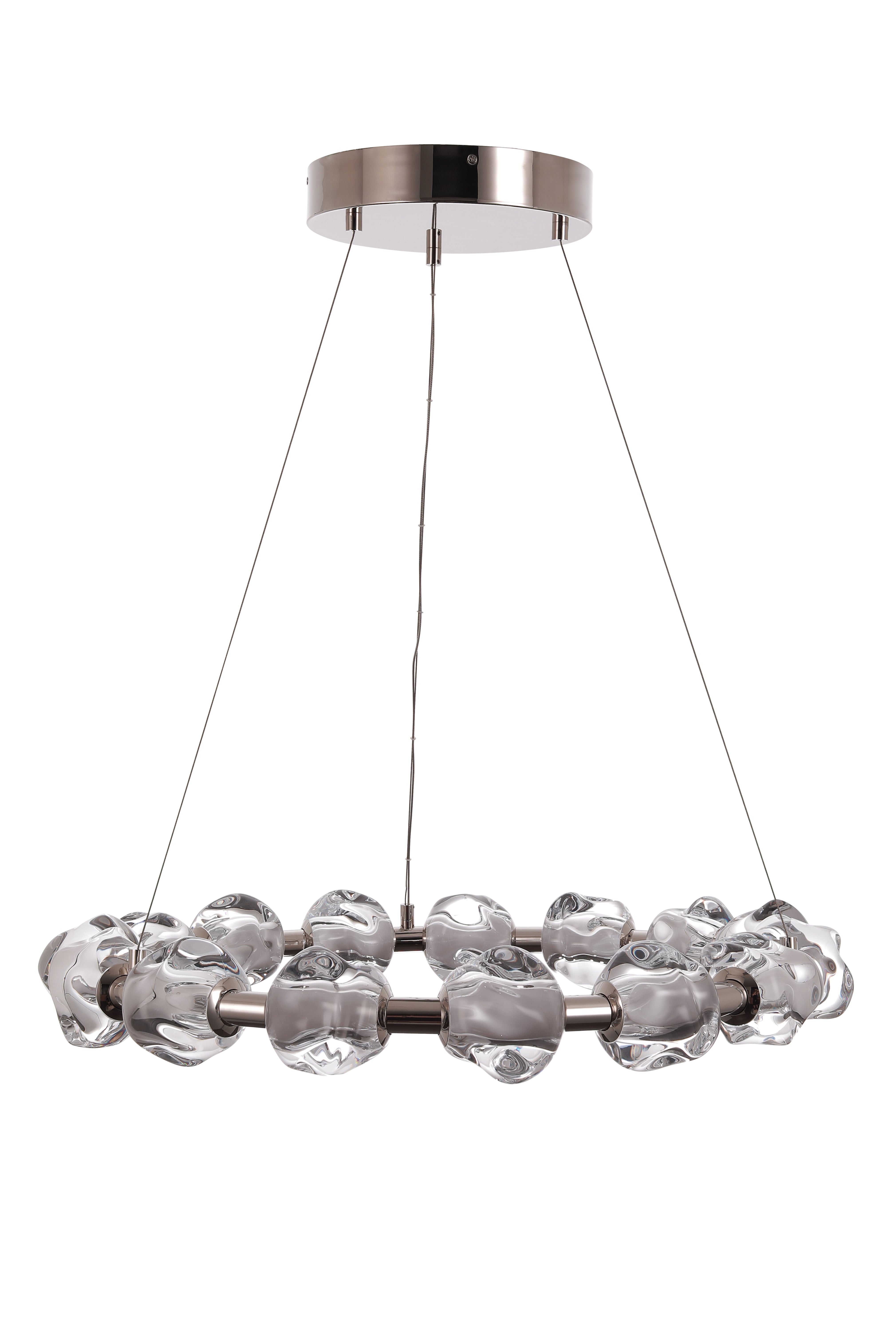 polished nickel chandeliers