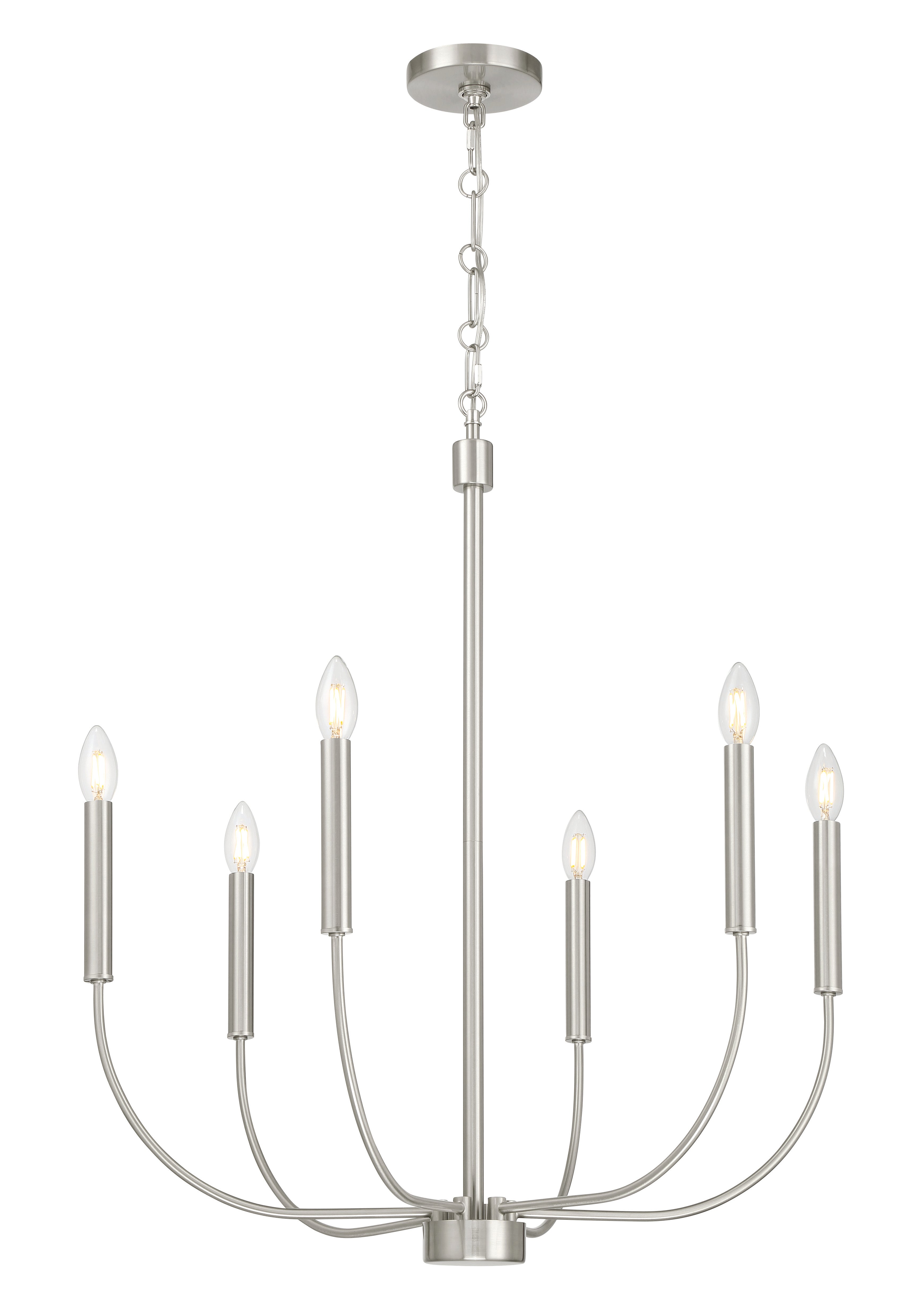brushed polished nickel chandeliers