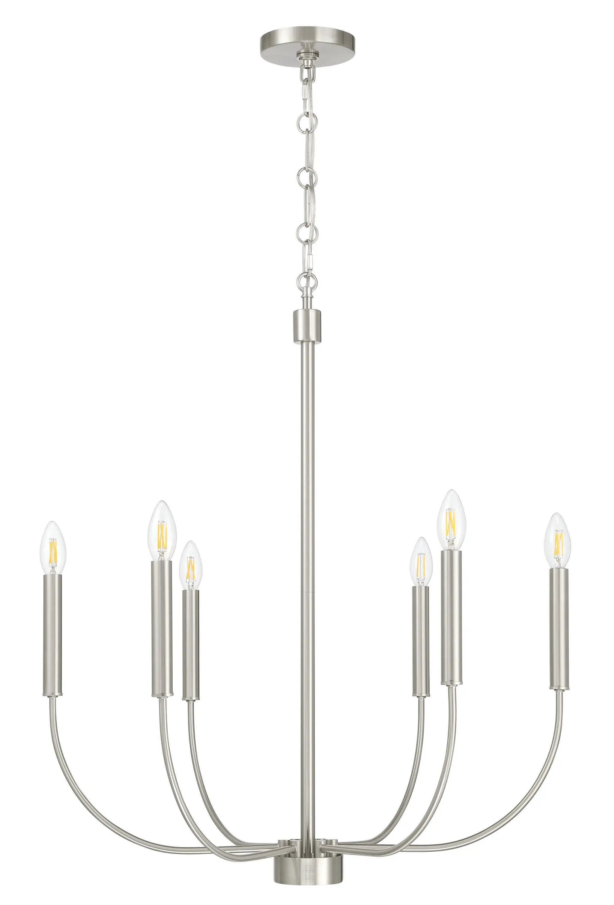 brushed polished nickel chandeliers