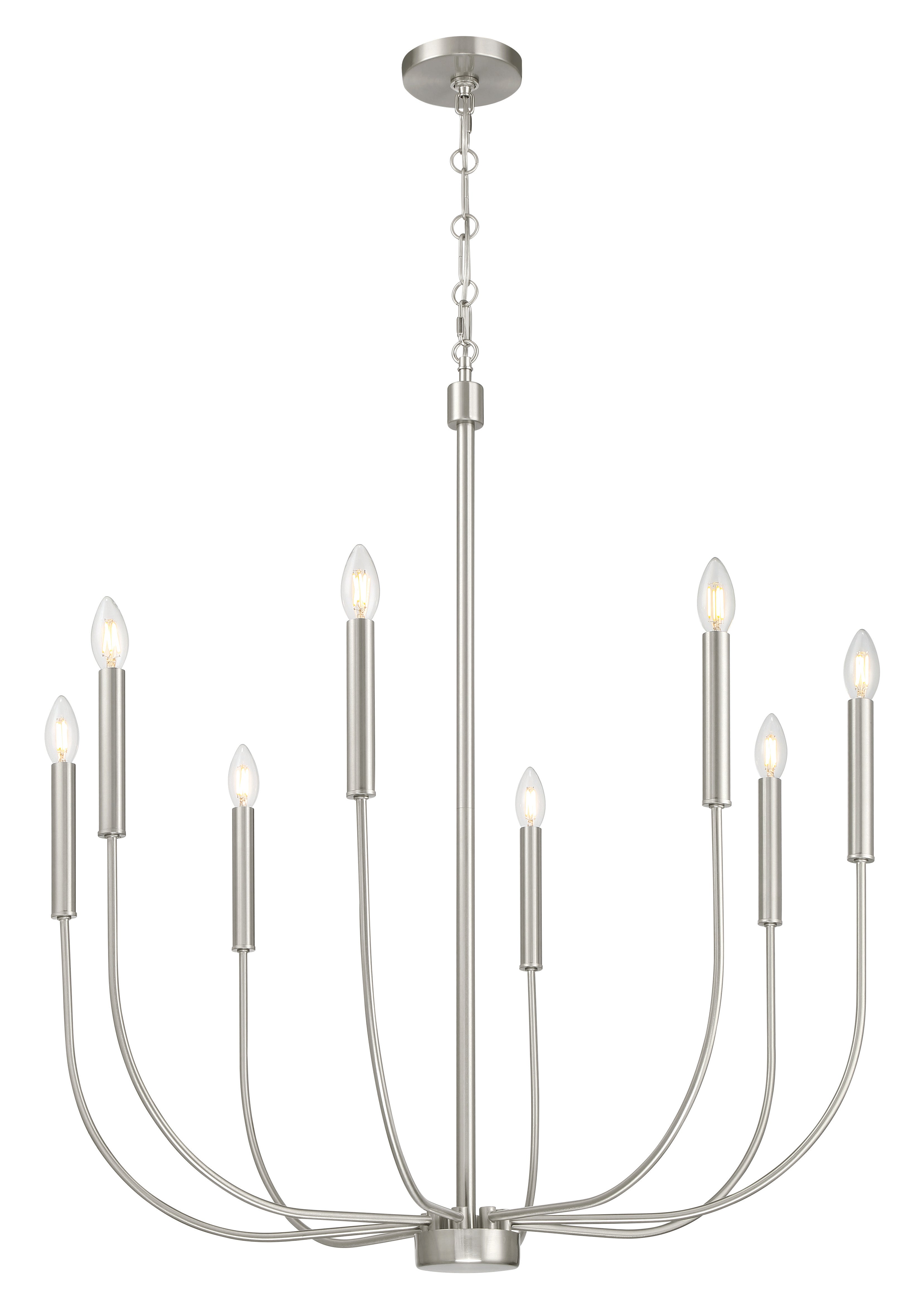 brushed polished nickel chandeliers