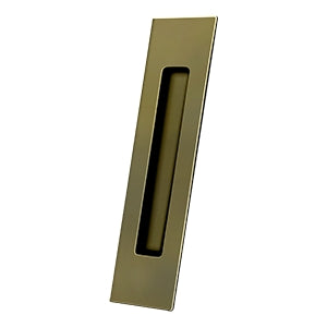 Deltana 10" x 2-1/4" x 1/2" Rectangular Solid Brass Flush Pull