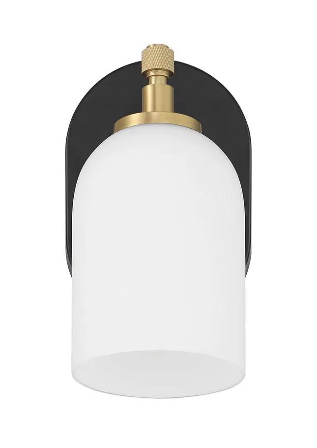 flat black/satin brass wall sconces