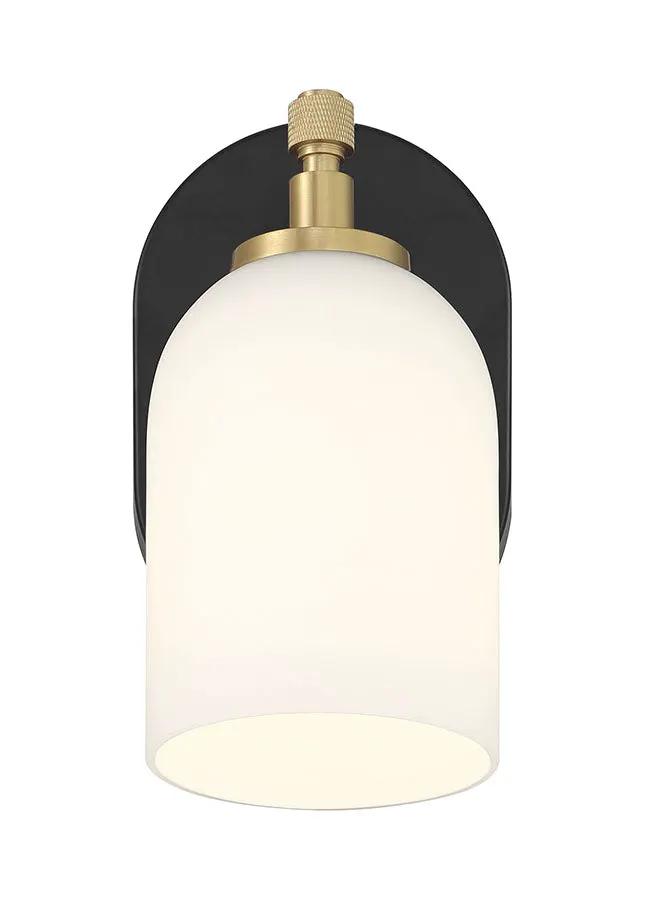 flat black/satin brass wall sconces