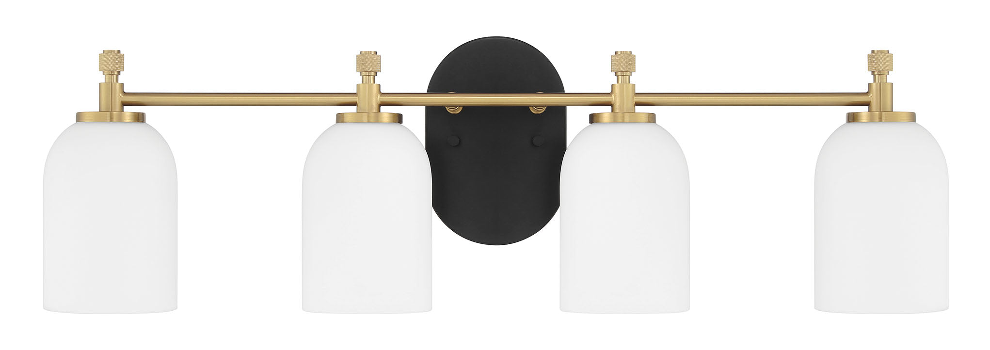 flat black/satin brass wall sconces