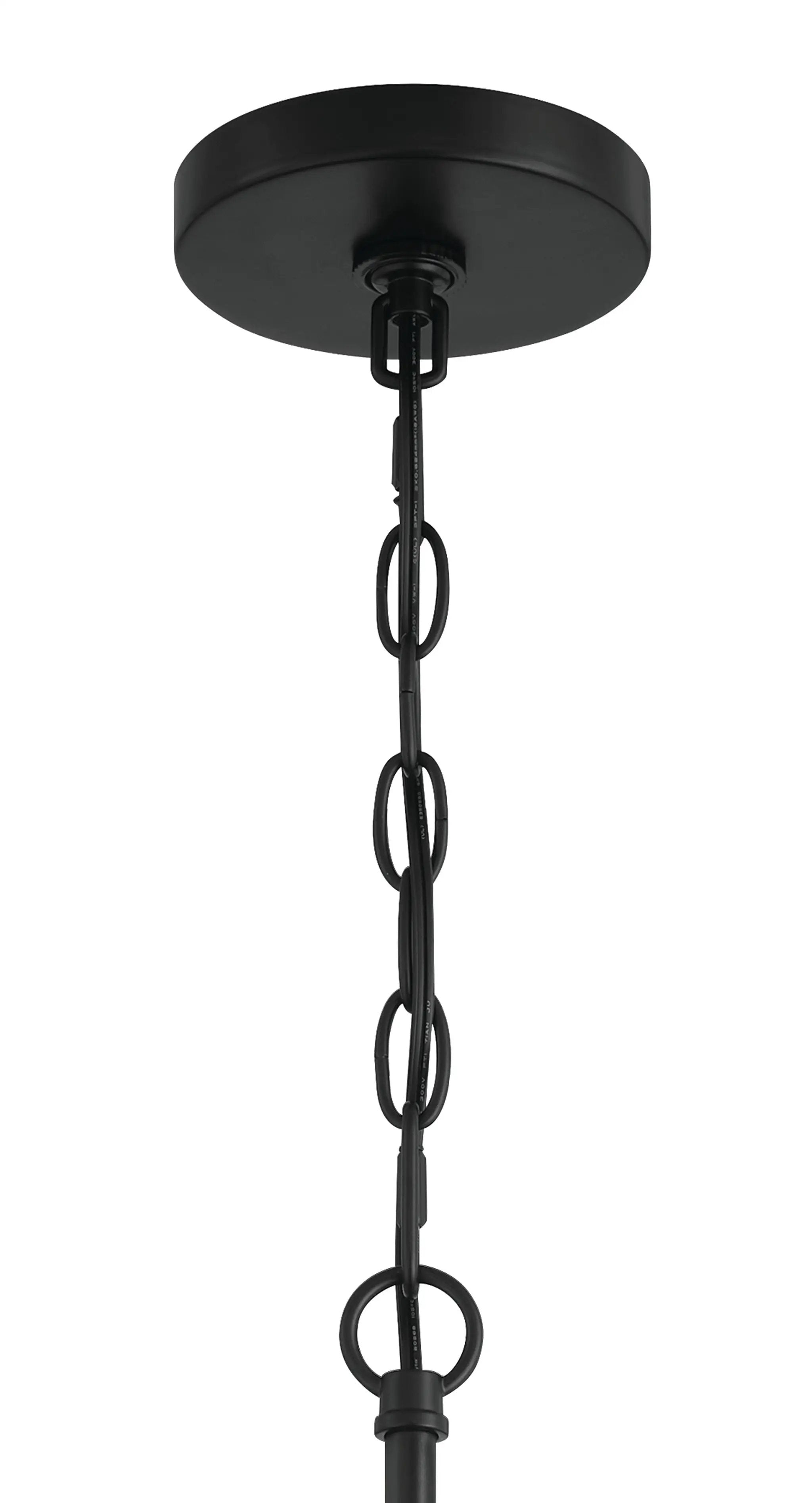 flat black/satin brass chandeliers
